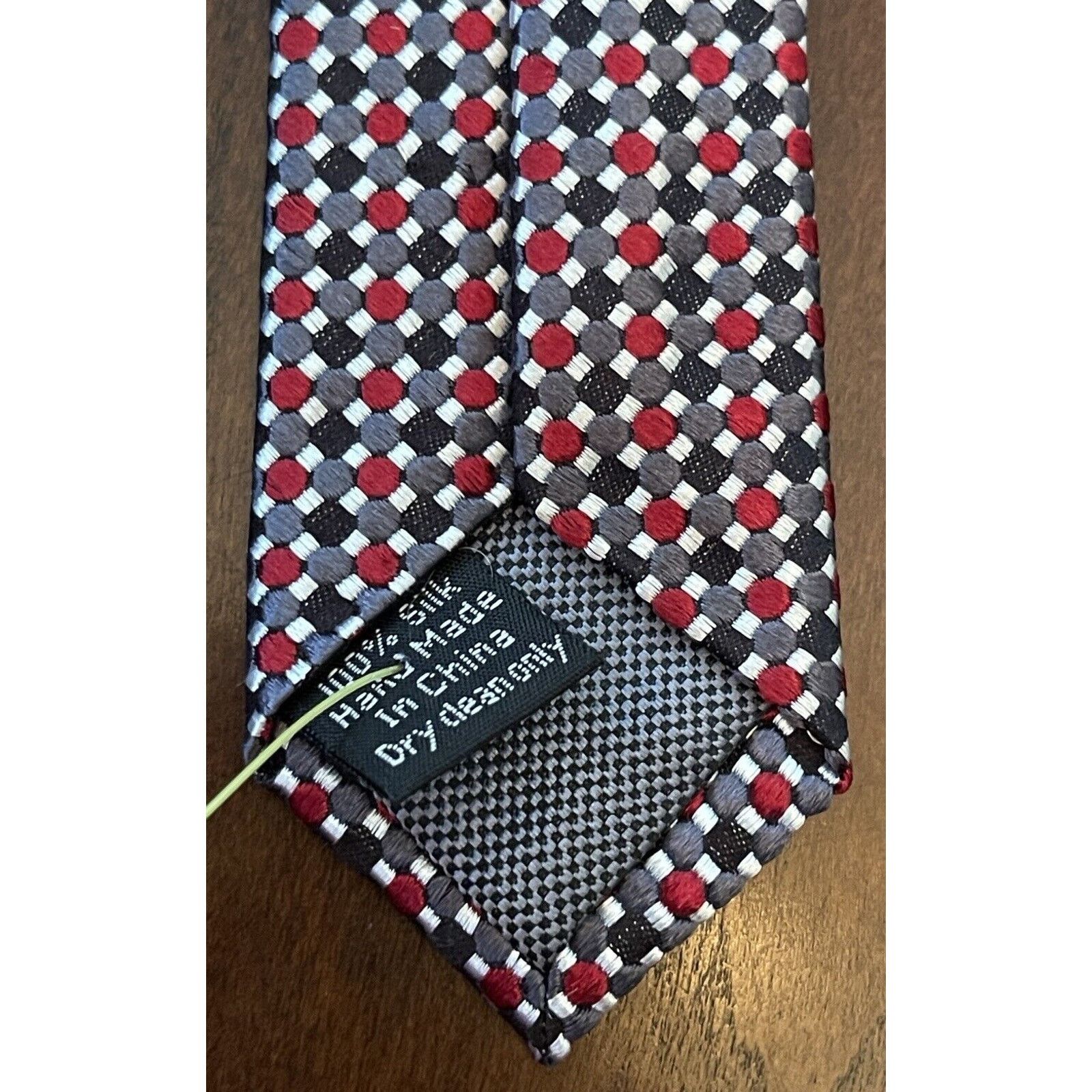 Pronto Uomo Pronto Uomo Couture Red Gray Hand Made Silk Made In China Size ONE SIZE - 7 Thumbnail