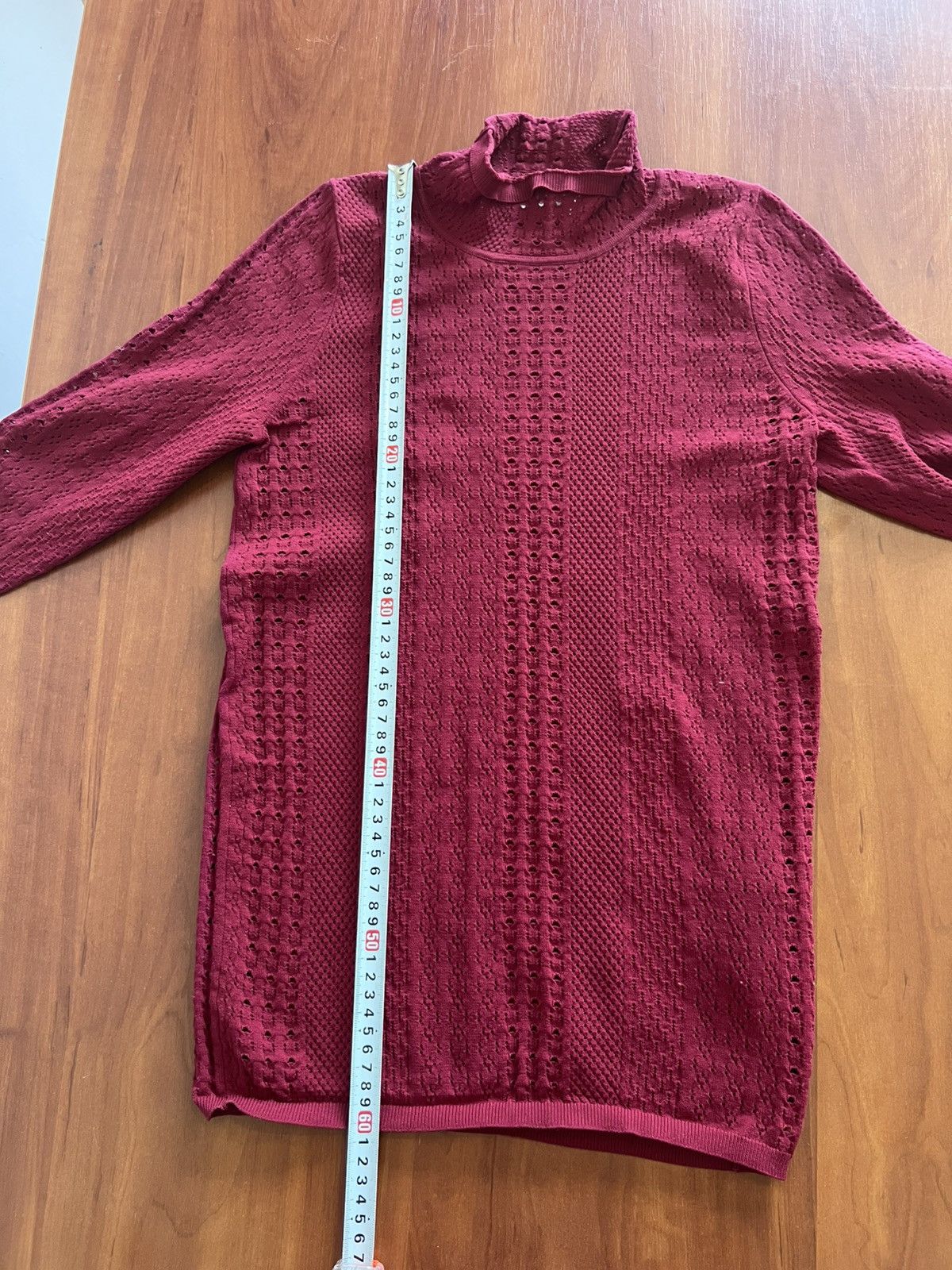 Sandro Sandro Knitted Crop Top Burgundy Size M (1) Size M / US 6-8 / IT 42-44 - 9 Thumbnail