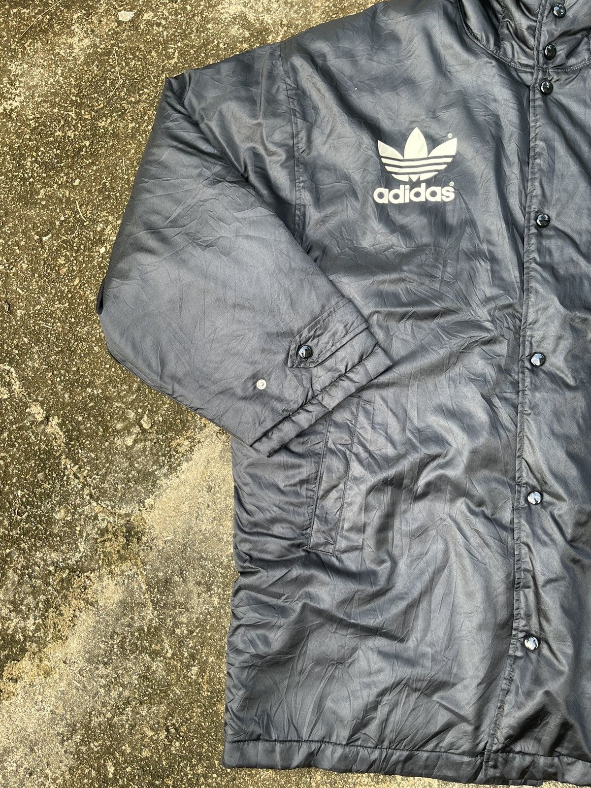 Adidas Vintage Adidas Trefoil Hooded Coach Jacket (Fleece-Lined) Size US L / EU 52-54 / 3 - 11 Thumbnail