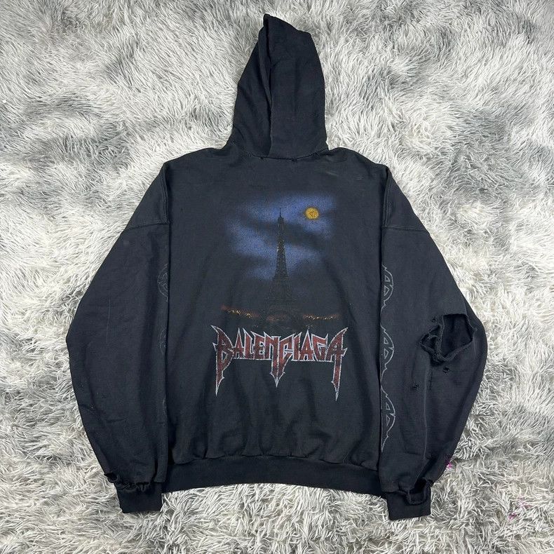 Balenciaga Balenciaga Eiffel Tower Graphic Hoodie - dmc | Grailed