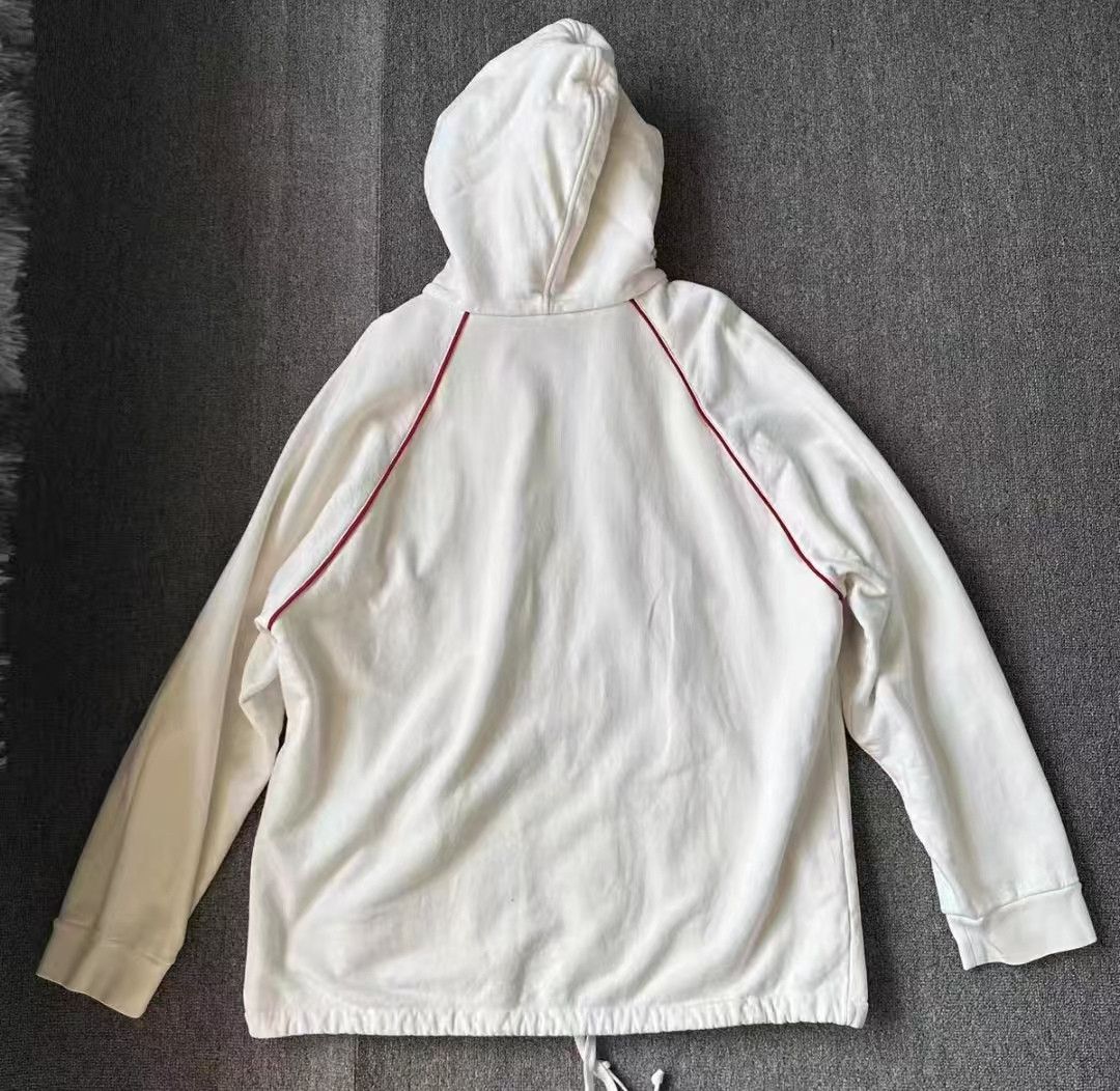 Gucci Gucci White Stripe Hooded Sweatshirt Size US XXL / EU 58 / 5 - 2 Thumbnail