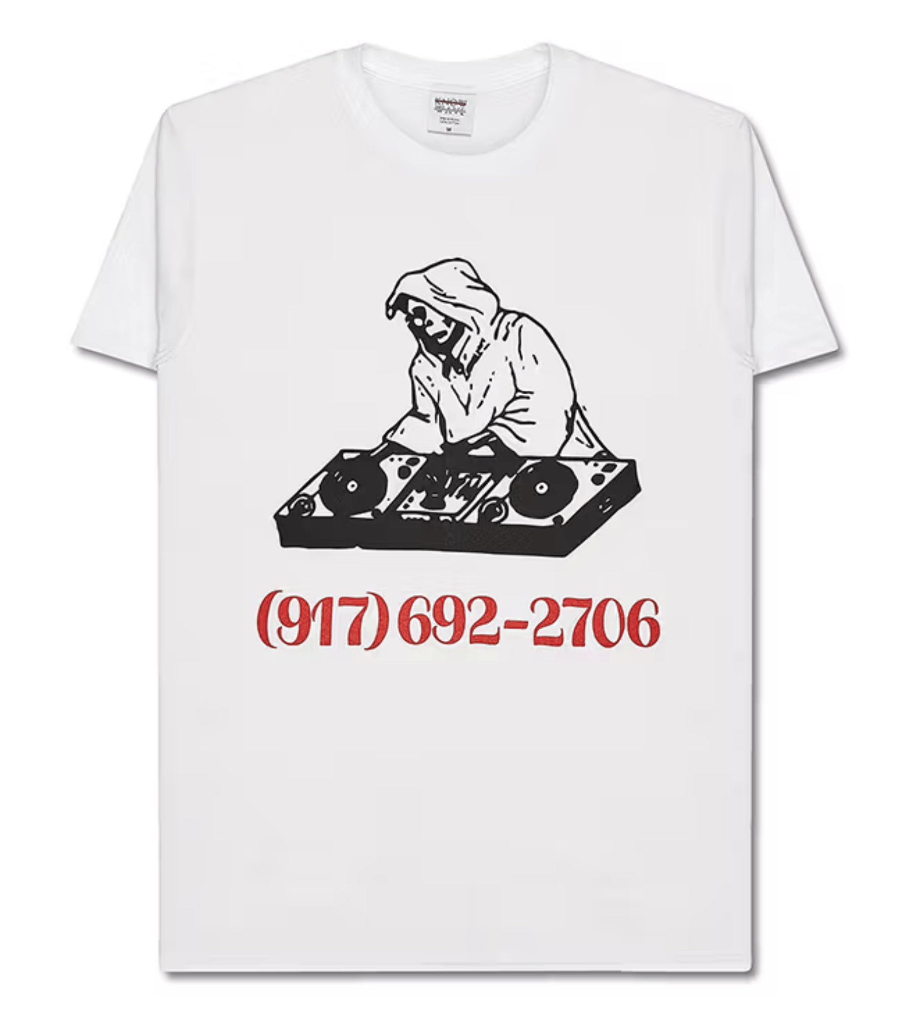 image of 917 X Know Wave Reaper Dj T-Shirt in White, Men's (Size Large)