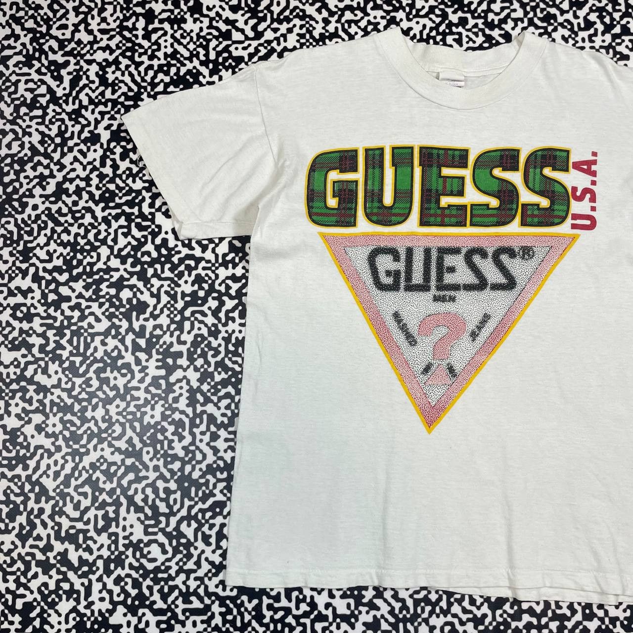 Guess Vintage 90s GUESS Big Logo Retro Rare Single Stitch T-shirt Size US M / EU 48-50 / 2 - 2 Thumbnail