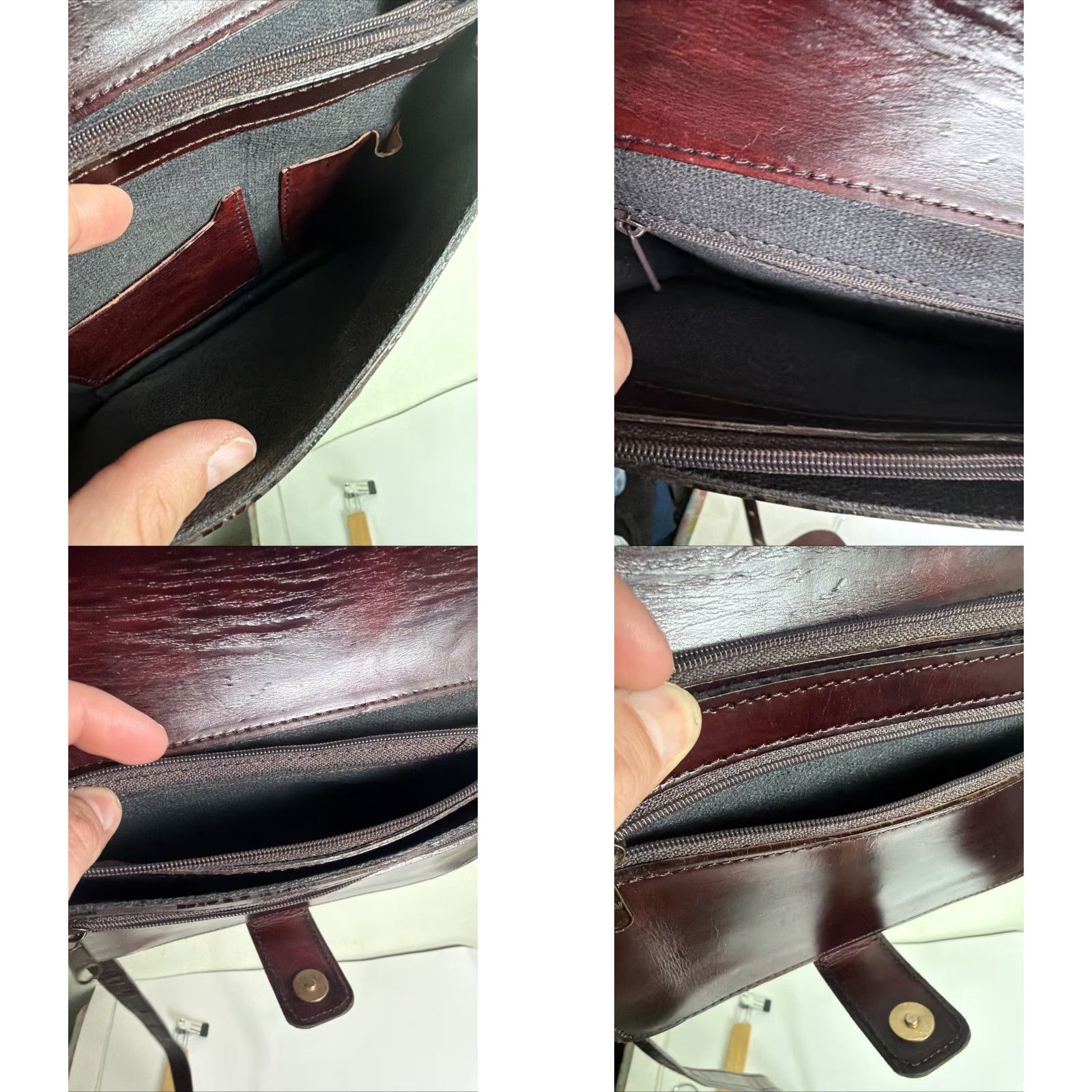 Vintage VINTAGE Unbranded Leather Crossbody Purse Womens Cherry Brown Embossed 8x6x1.5 Cross-Body Strap Size ONE SIZE - 10 Thumbnail