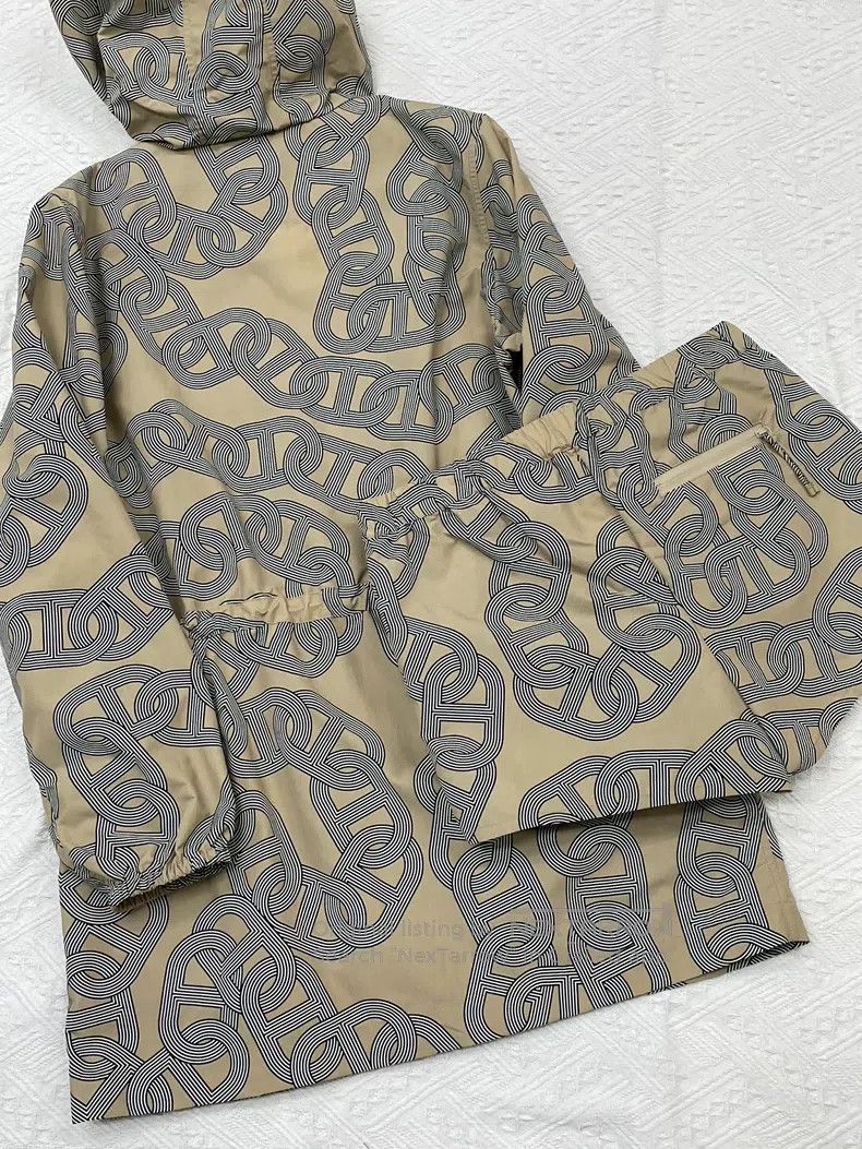 Other Hermes Black and Green Striped Printed Cashmere Overcoat Size XS / US 0-2 / IT 36-38 - 2 Thumbnail