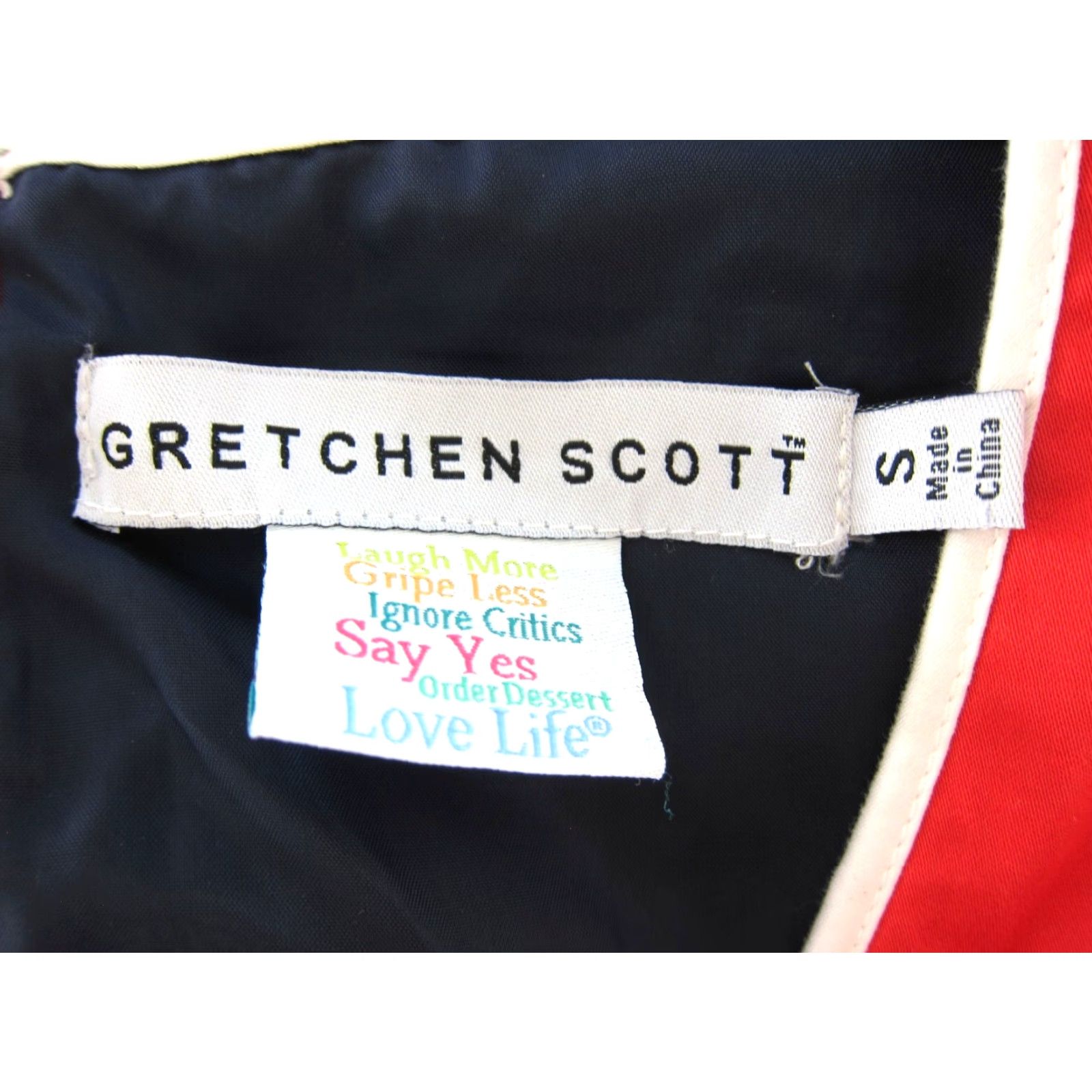 Vintage Gretchen Scott Cotton Stretch Red V-Neck Pocket Tank Dress S Women's Sheath Dress Small Pockets Size S / US 4 / IT 40 - 3 Thumbnail