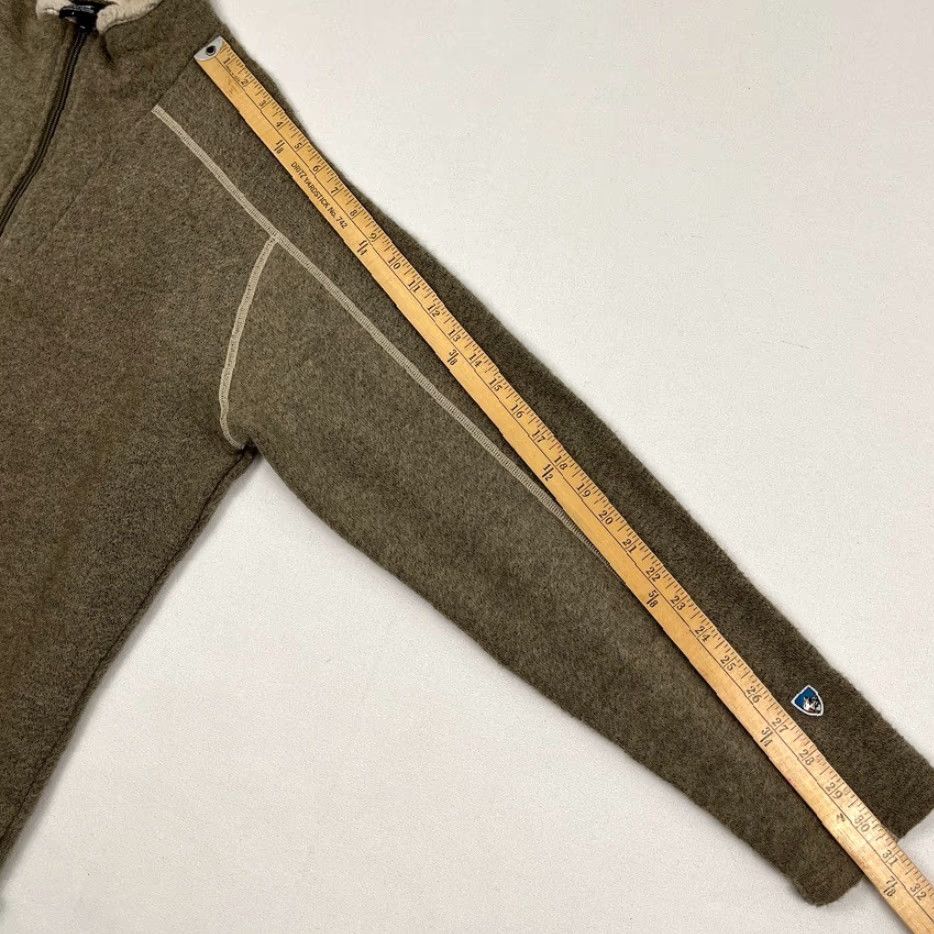 Vintage Kuhl Mens Sweater L Brown Alfpaca Pullover Quarter Zip Hiking Outdoor Mountain Size US L / EU 52-54 / 3 - 6 Thumbnail