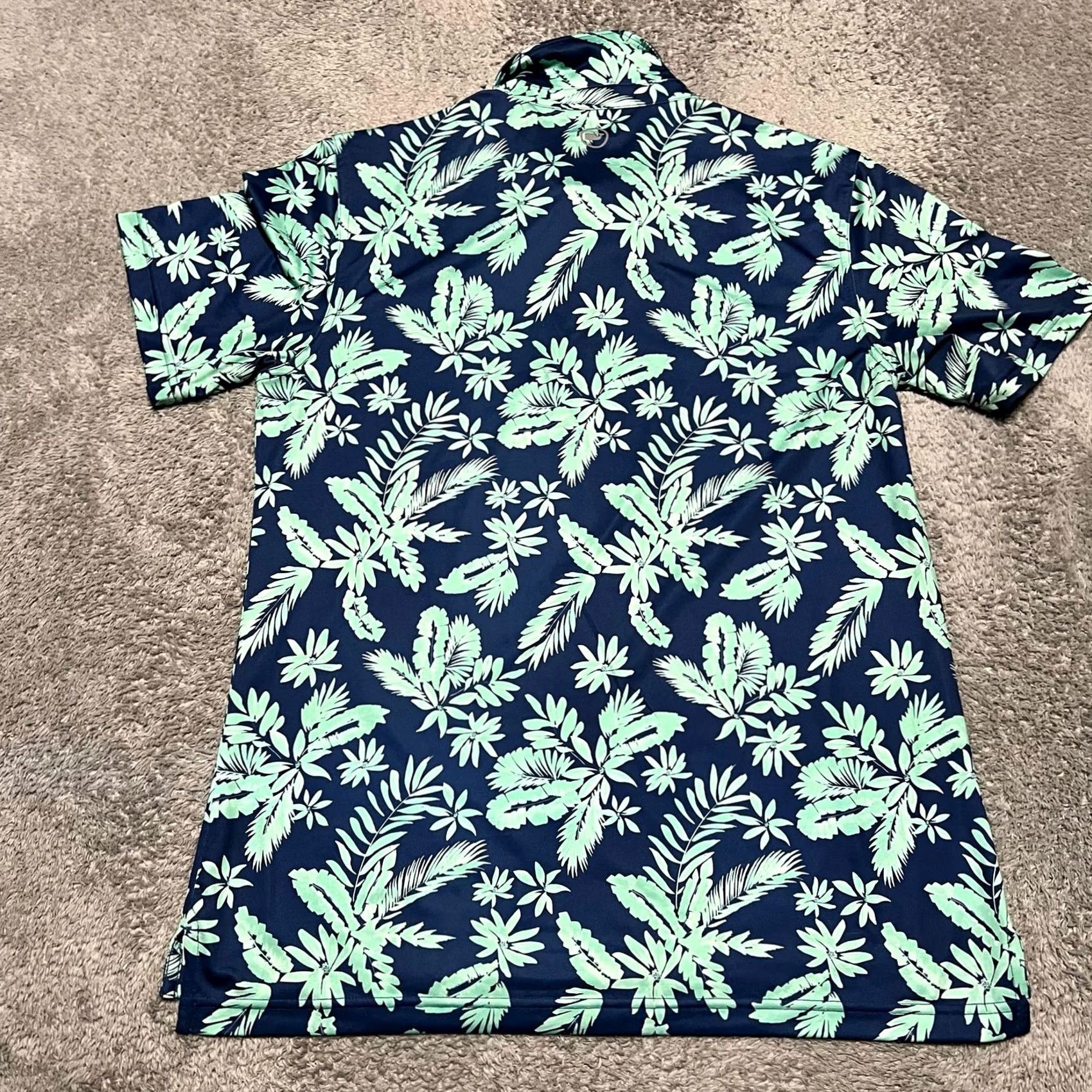 Vineyard Vines Vineyard Vines Polo Shirt Mens Large Blue Floral Short Sleeve Performance Golf Mens L Blue Polo Shirt Size US L / EU 52-54 / 3 - 3 Thumbnail