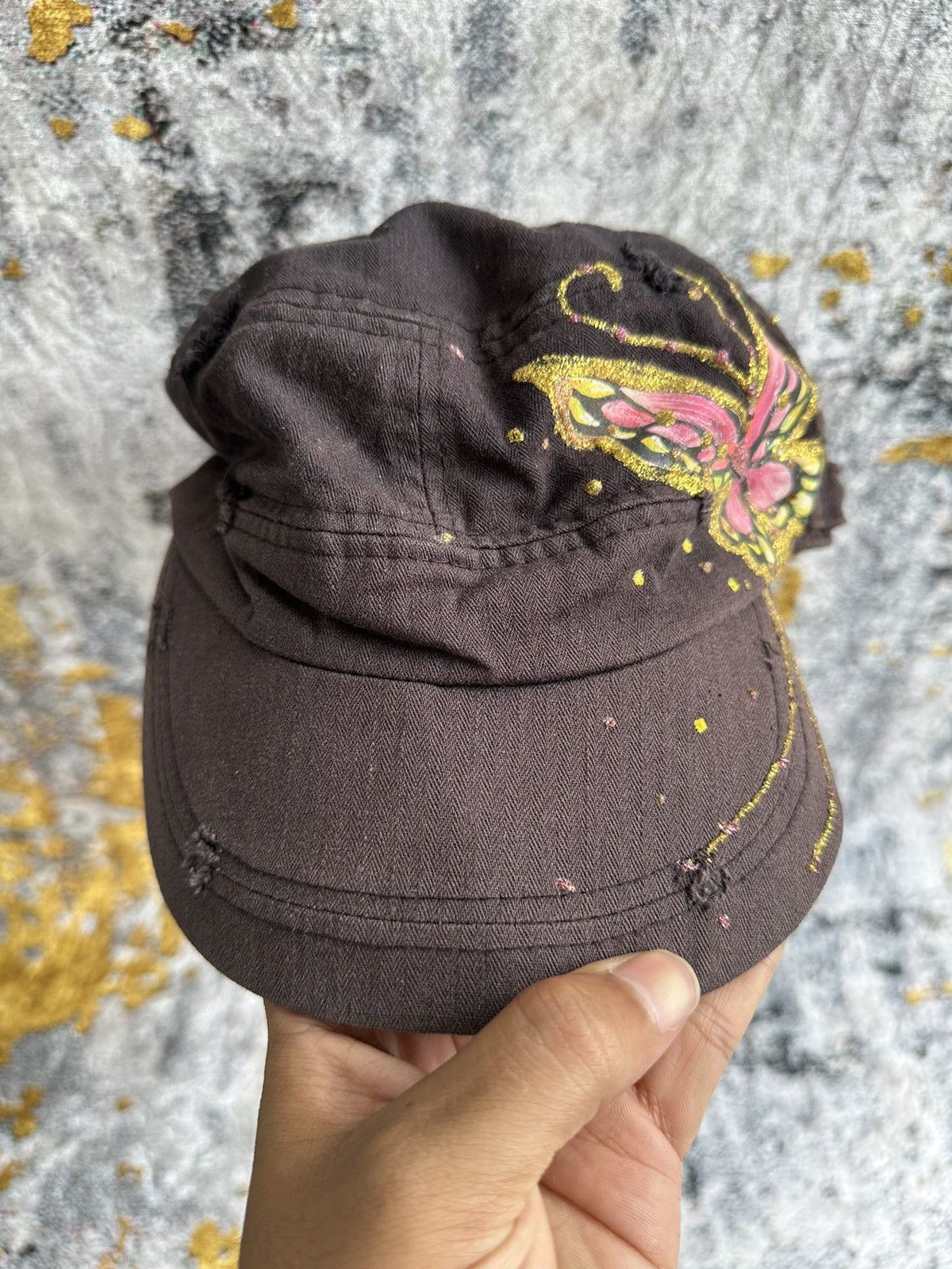 Hysteric Glamour STUDDED CRAZY FADED POEM BUTTERFLY CAP Size ONE SIZE - 1 Thumbnail