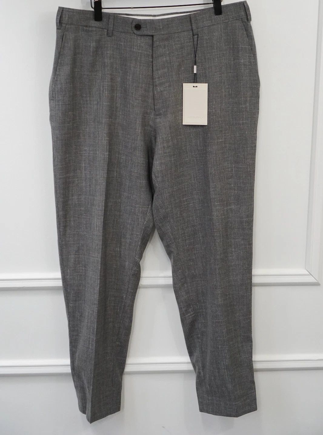 Suitsupply Men Suitsupply Trousers Wool Linen & Silk Grey Piana US44S Size 44S - 1 Thumbnail