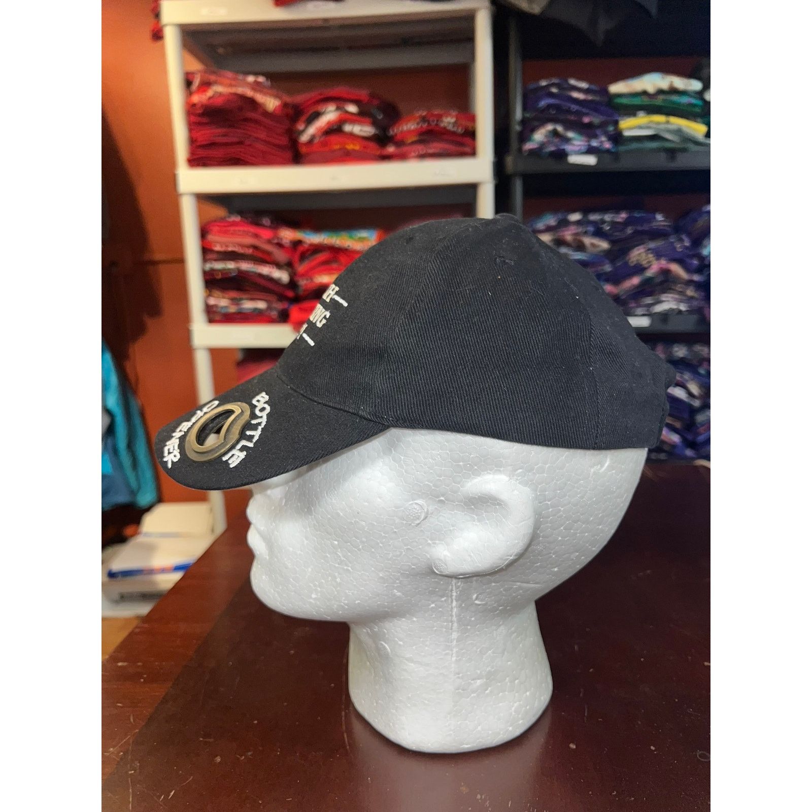 Vintage Irish Hat Drinking Cap Bottle Opener Black Headwear Size ONE SIZE - 3 Thumbnail