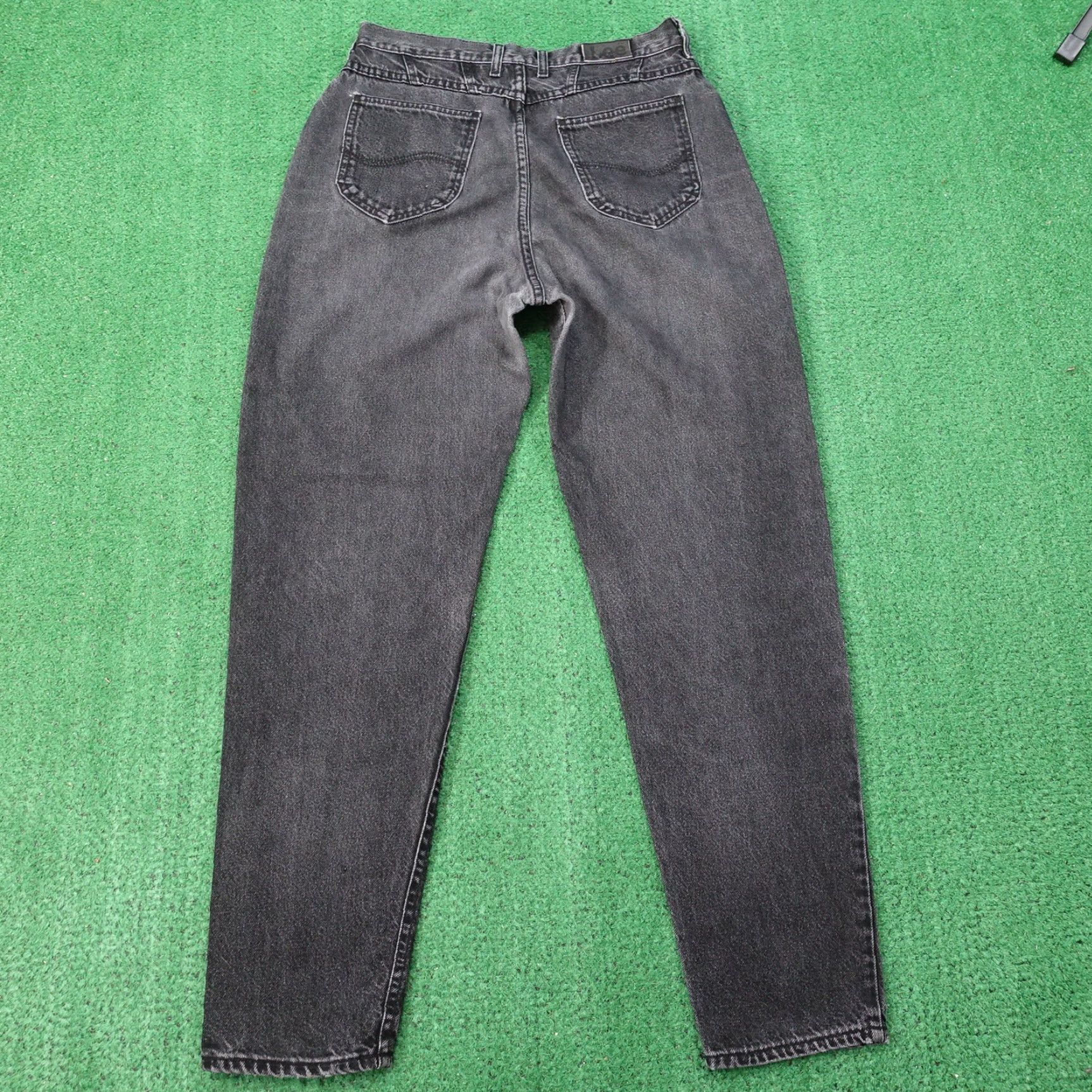 Lee VINTAGE LEE BLACK TAPERED JEANS WOMENS 16 REGULAR 30X31 USA MADE Size 38" / US 16 / IT 52 - 6 Thumbnail