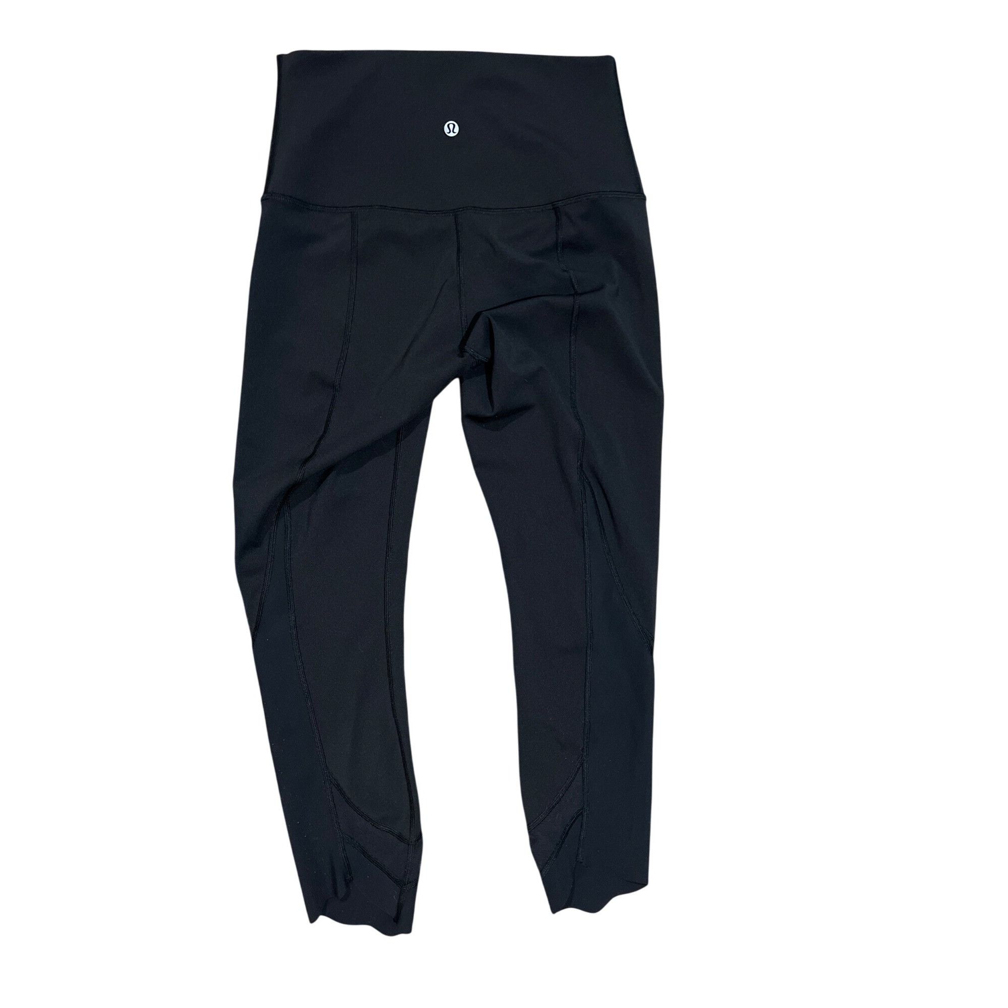 Lululemon Lululemon Black High-Waisted Mesh Panel Crop Leggings Womens Size 28" / US 6 / IT 42 - 1 Thumbnail