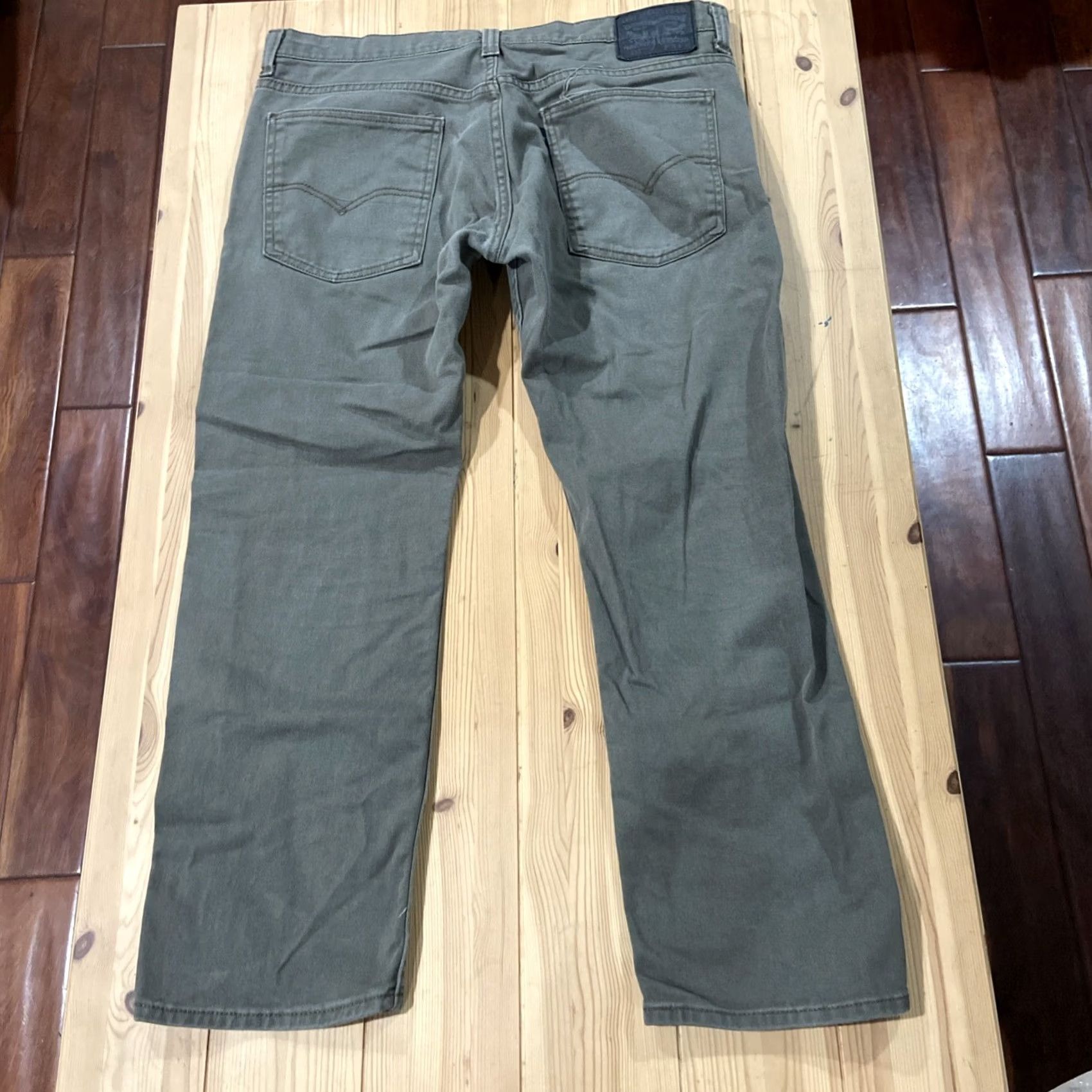 Levi's Levi's Womens 513 Jeans Bootcut 18M Green Denim 36x30 Slim Solid Cotton Spandex Denim Women Bootscut Pockets Modern Rise High Inseam 30 Womens Size 40" / US 18 - 7 Thumbnail