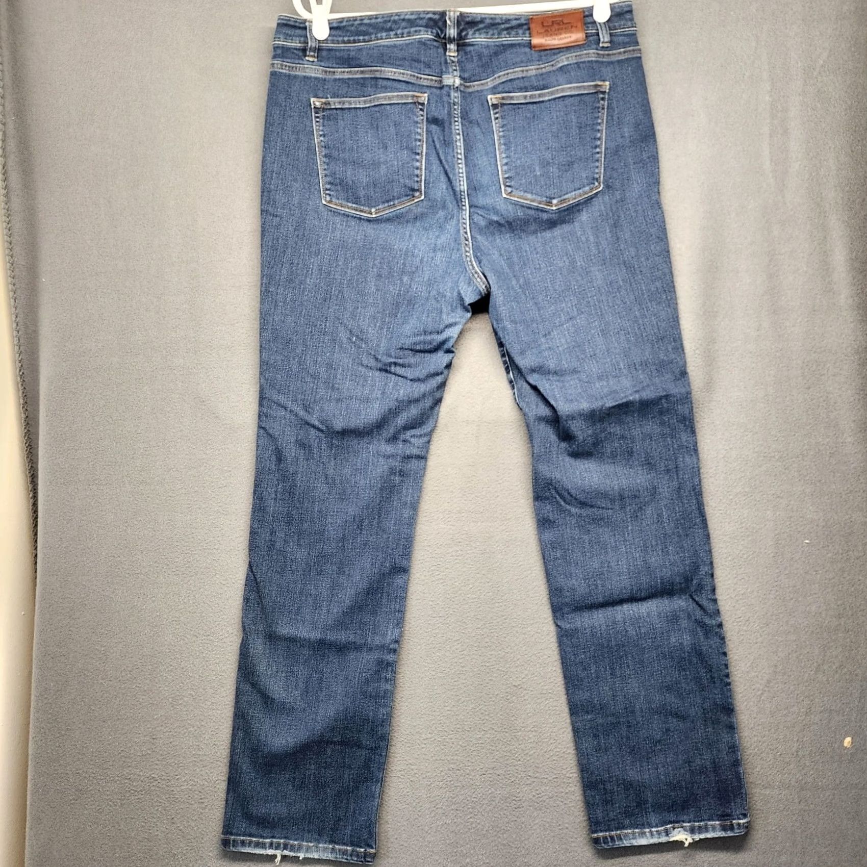 Ralph Lauren VINTAGE Ralph Lauren Jeans Co LRL Women 14W Blue Denim Stretch Mid Rise Straight Leg Size 25" / US 0 / IT 36 - 2 Thumbnail