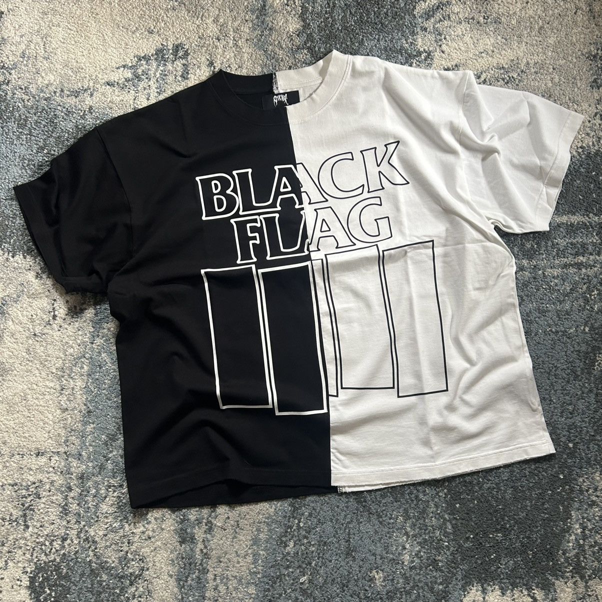 Revenge SPLiT “UNTiTLED” SHOWCASE ONE BLACK FLAG DiSTRESSED BOXY TEE Size US XXL / EU 58 / 5 - 1 Thumbnail