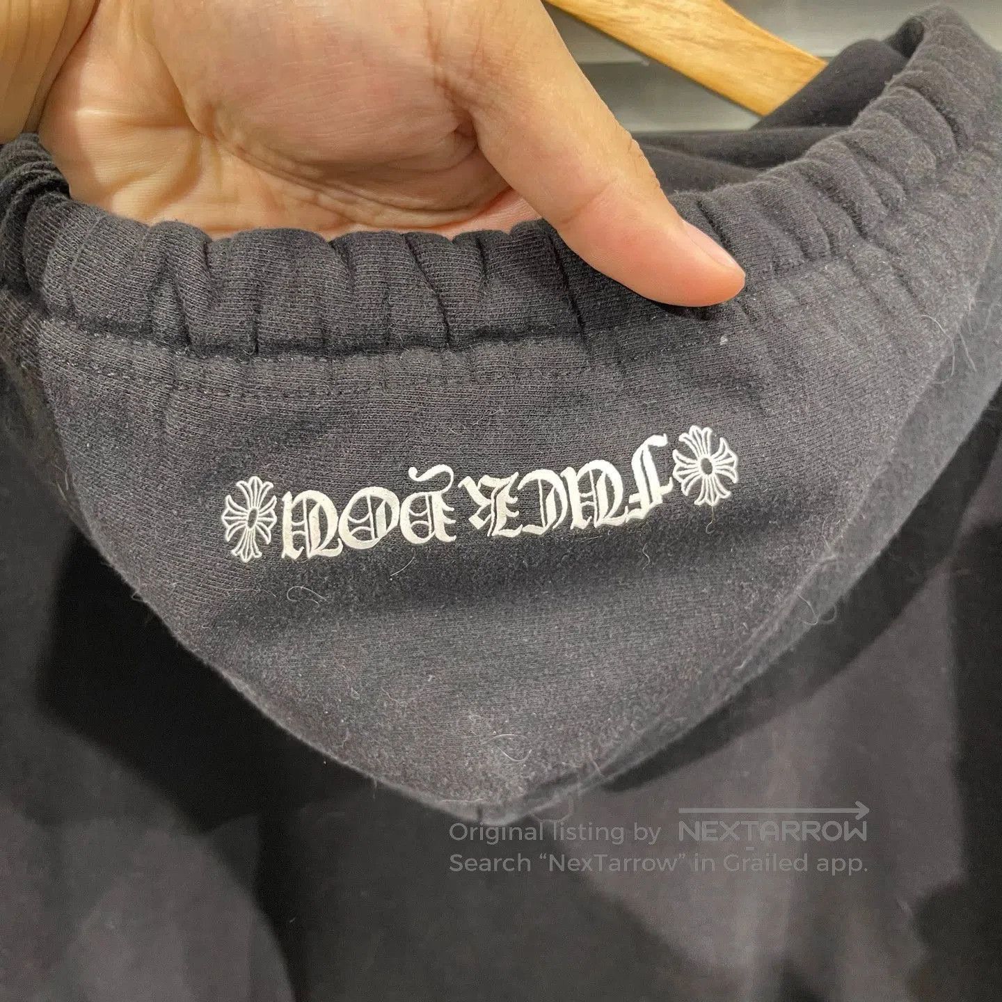 Chrome Hearts Black Hoodie with White Sleeve Graphics - Size L. Size US L / EU 52-54 / 3 - 3 Thumbnail