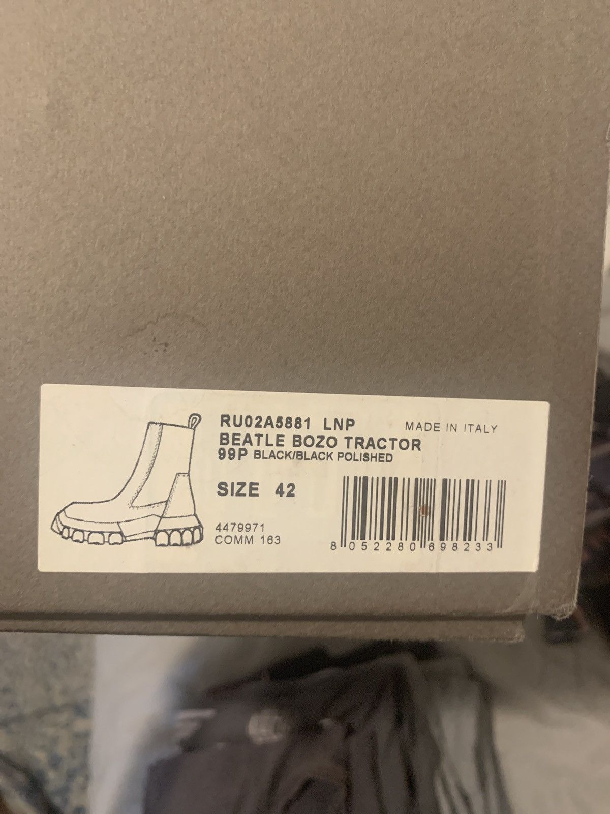 Rick owens tractor bozo boots