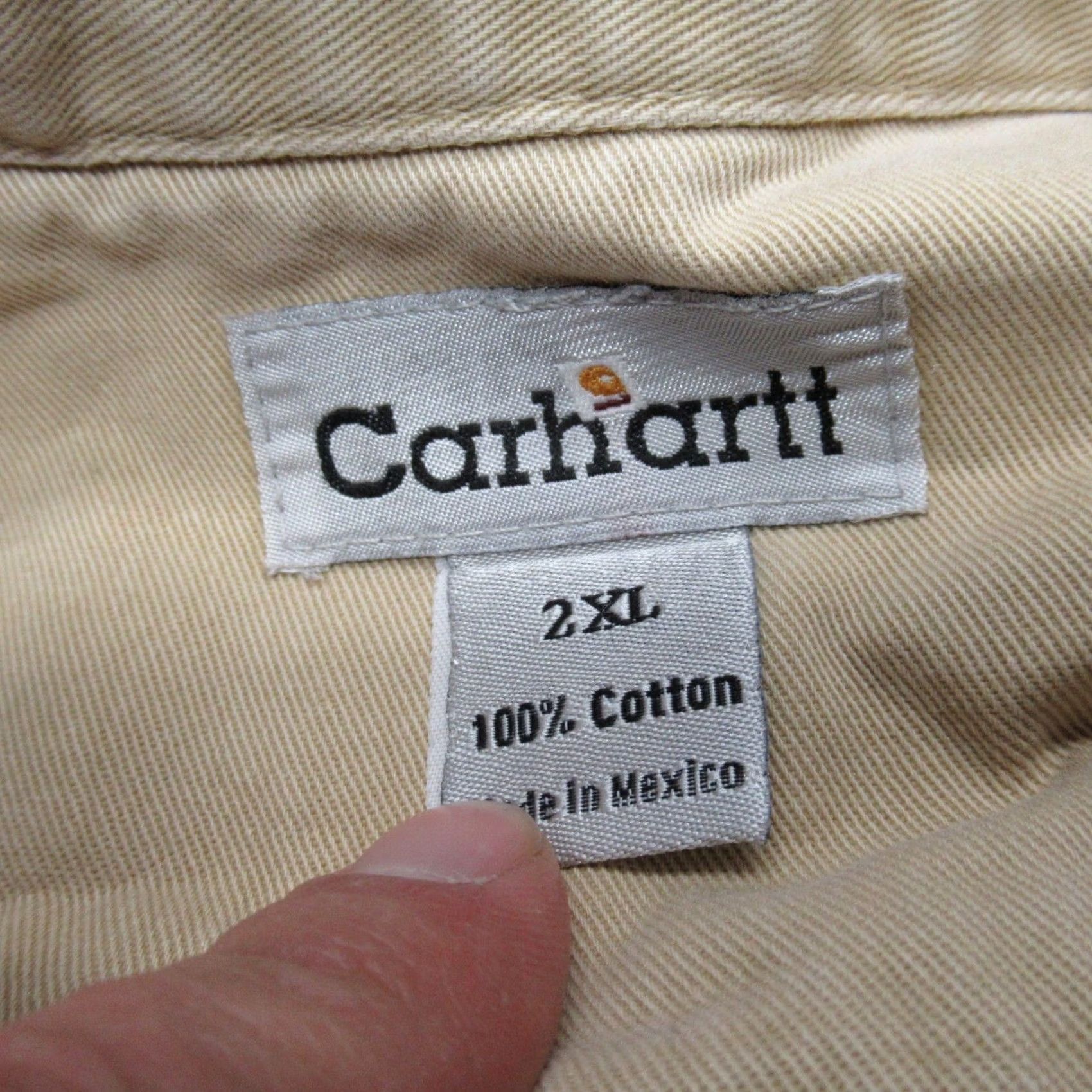 Carhartt Carhartt Work Shirt Men 2XL Beige Heavyweight Cotton Canvas Twill Rugged Size US XXL / EU 58 / 5 - 4 Thumbnail