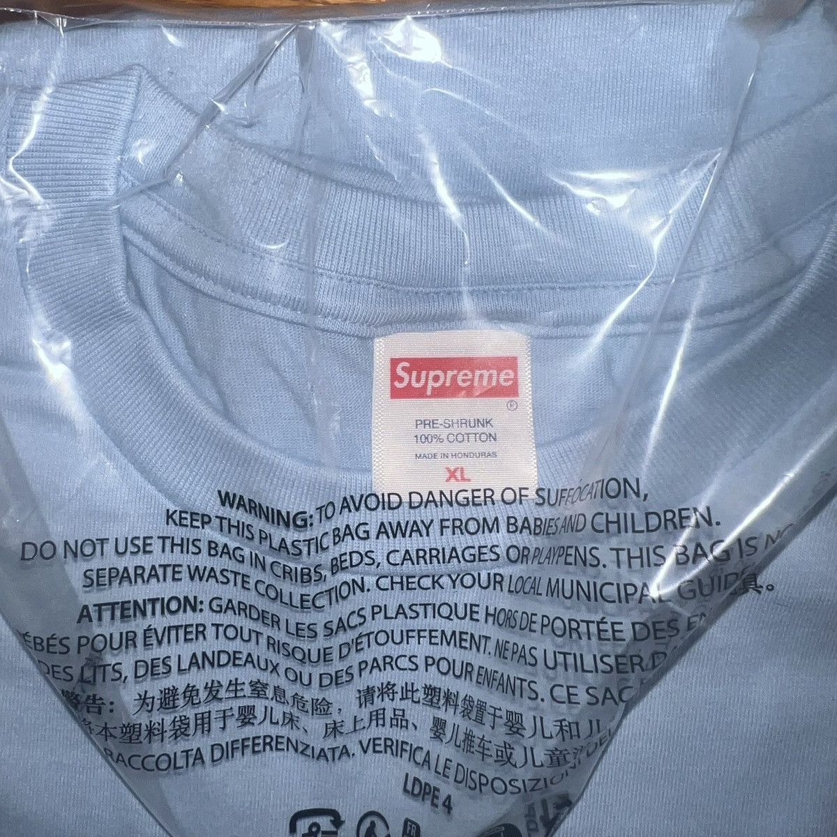 Supreme In-Hand Supreme Evolution Tee Powder Blue Size: Extra Large Size US XL / EU 56 / 4 - 3 Thumbnail
