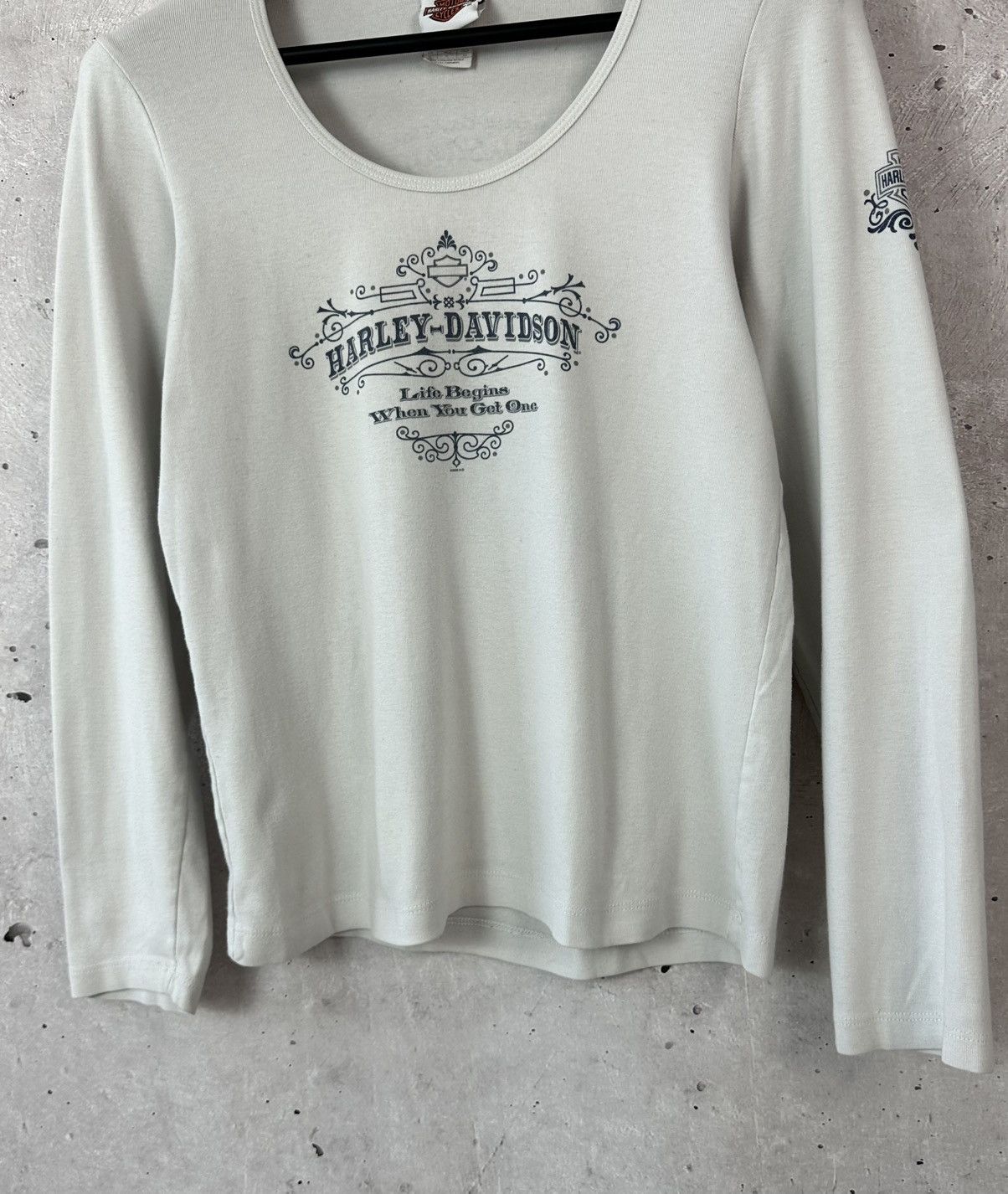 Vintage Vintage Harley Davidson Printed White Long Sleeve Size XL / US 12-14 / IT 48-50 - 3 Thumbnail
