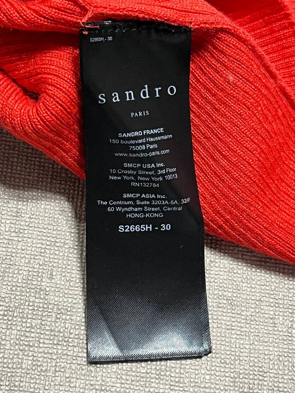 Sandro Sandro Paris Women`s Red Knit Sweater Tops Size 1 Size S / US 4 / IT 40 - 16 Thumbnail