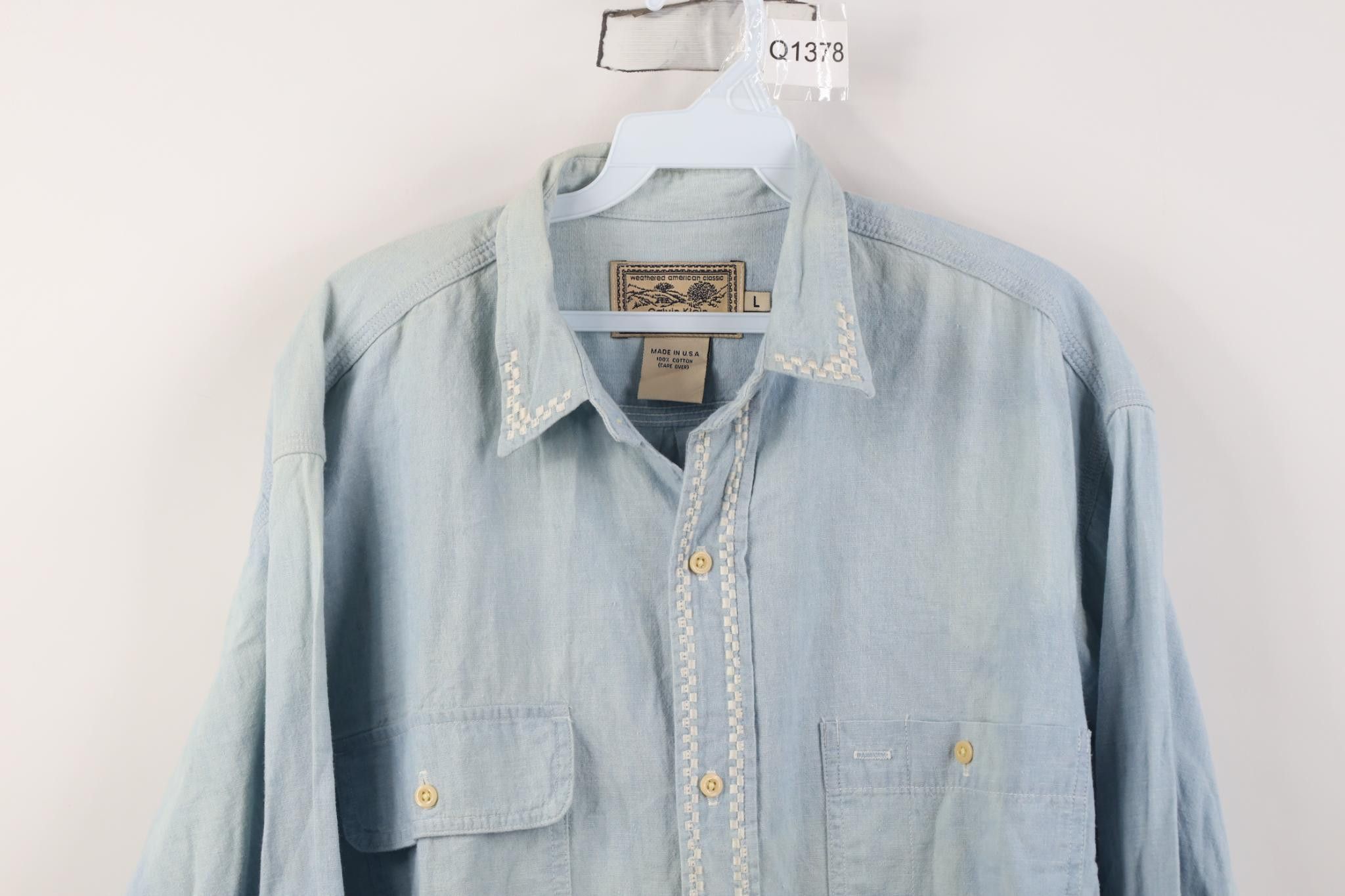 Calvin Klein Deadstock Vtg 90s Calvin Klein Workwear Button Shirt USA Size US L / EU 52-54 / 3 - 2 Thumbnail