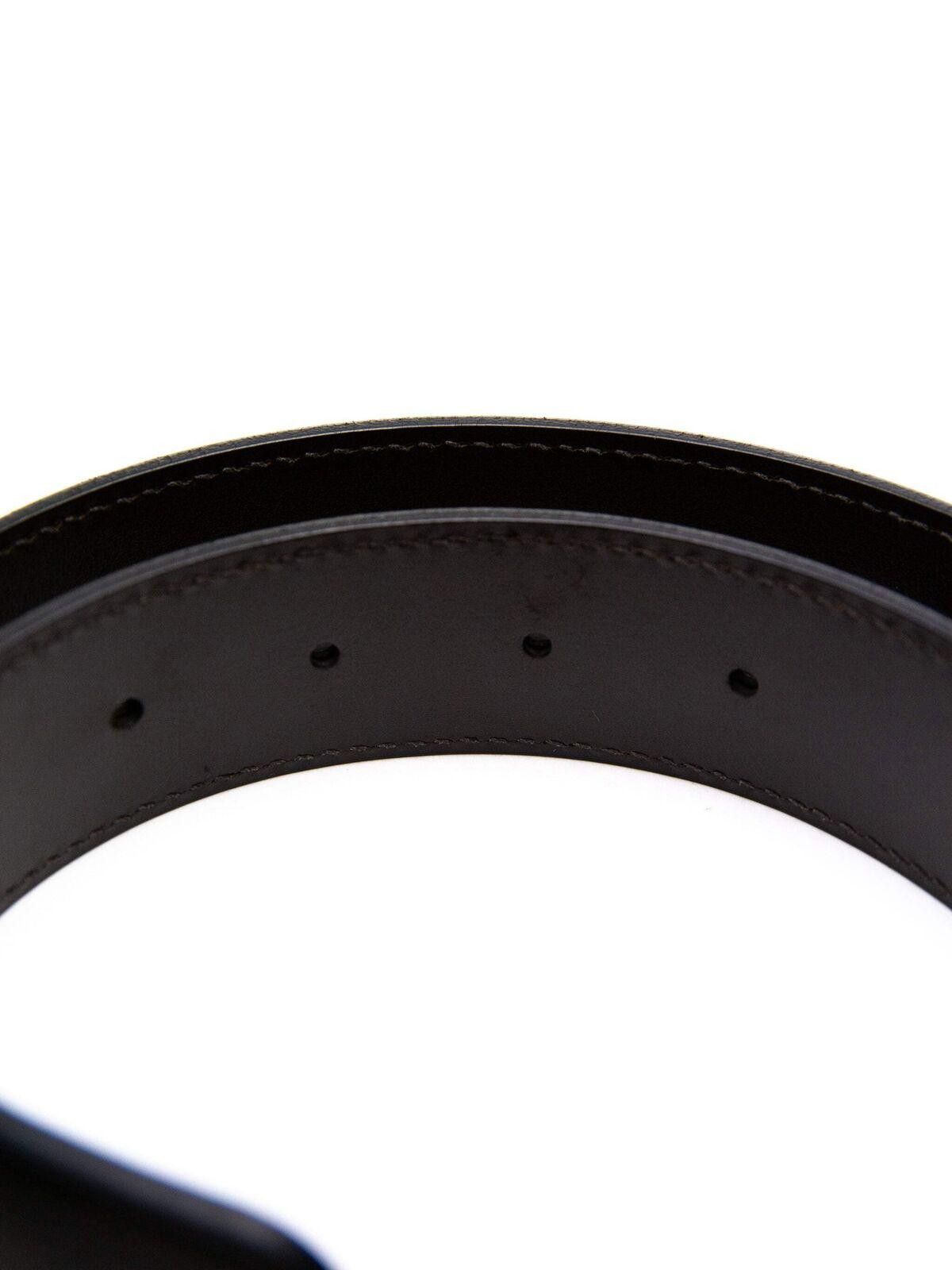 Salvatore Ferragamo Salvatore Ferragamo Mens Gancini Buckle Leather Belt Size ONE SIZE - 4 Thumbnail