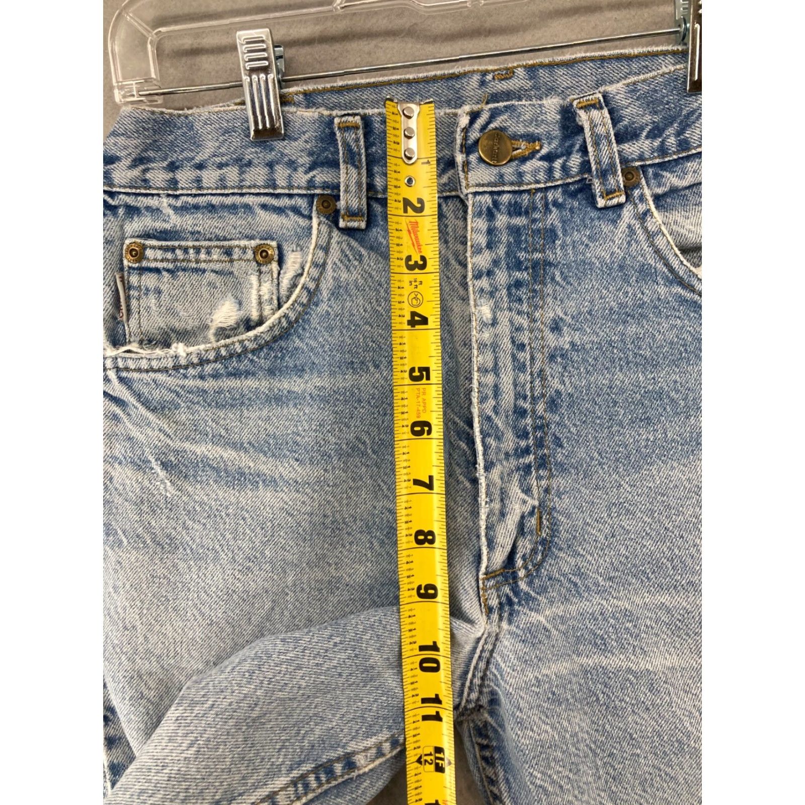 Carhartt Carhartt Womens Jeans 32x34 Cotton High Rise Distressed Size 24" / US 00 / IT 34 - 4 Thumbnail