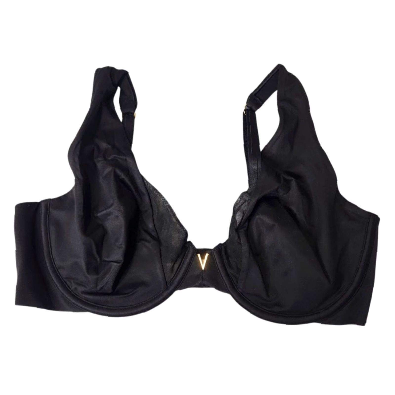 Victoria's Secret Victorias Secret Womens Bra 34DD Black Underwired Unlined Perfect Coverage Size ONE SIZE - 2 Thumbnail