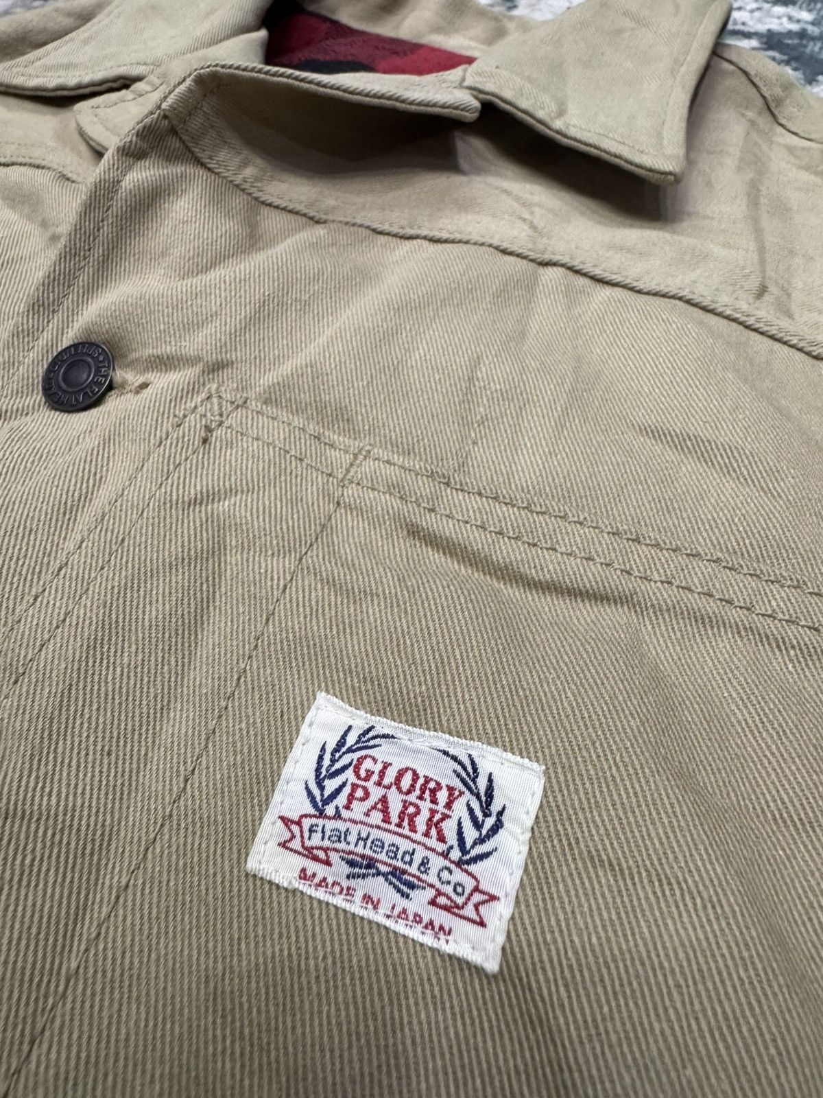 The Flat Head THE FLAT HEAD HCJ-01W HEAVY TWILL CHORE JACKET 3G0006 Size US M / EU 48-50 / 2 - 4 Thumbnail