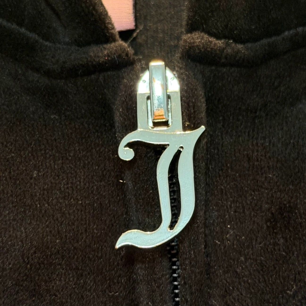 Juicy Couture Juicy Couture Hoodie Womens Small Black Classic Bling Track Velour Rhinestone Size S / US 4 / IT 40 - 5 Thumbnail