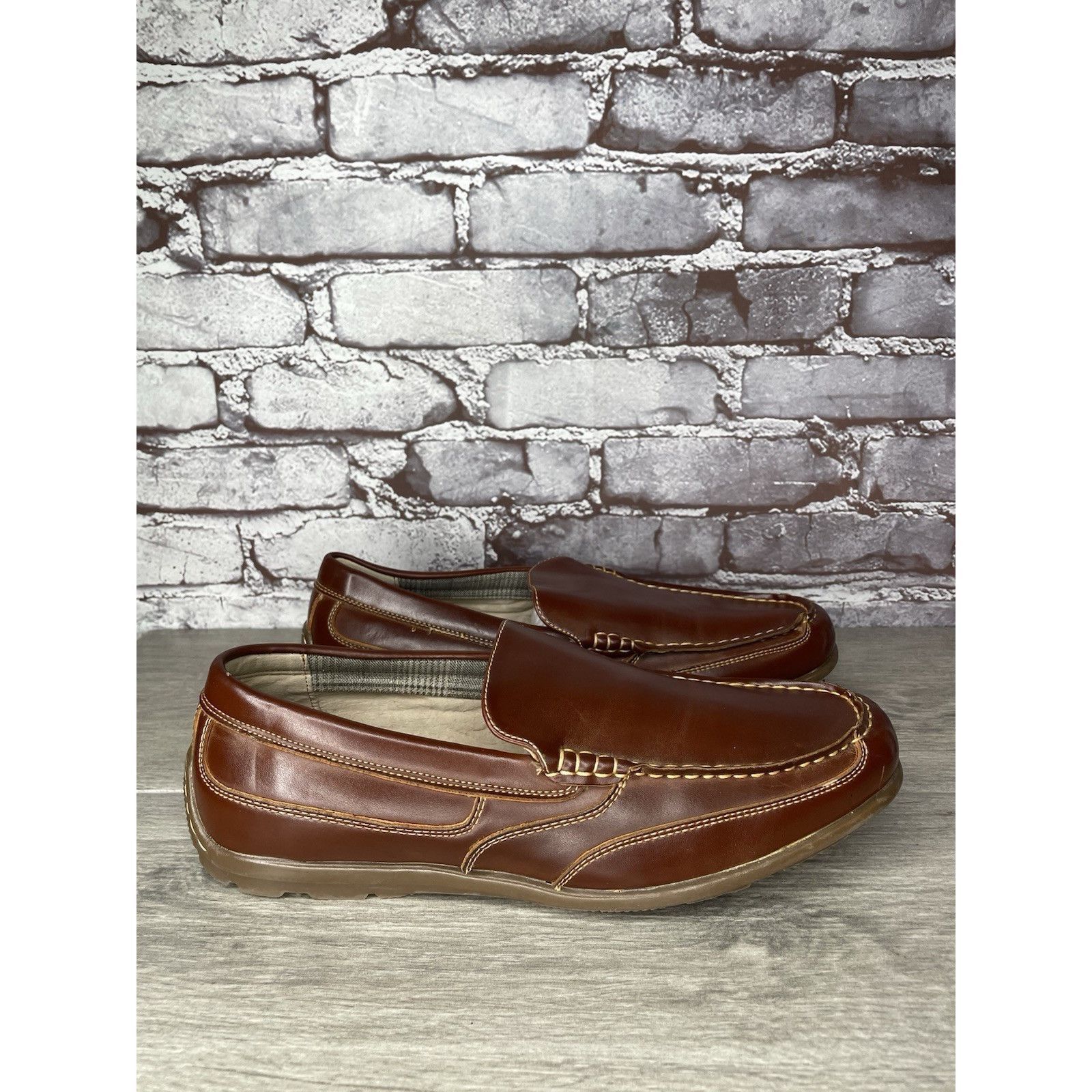 Nunn Bush Nunn Bush Dual Comfort Brown Faux Leather Driving Loafers Sh Size US 10 / EU 43 - 1 Thumbnail