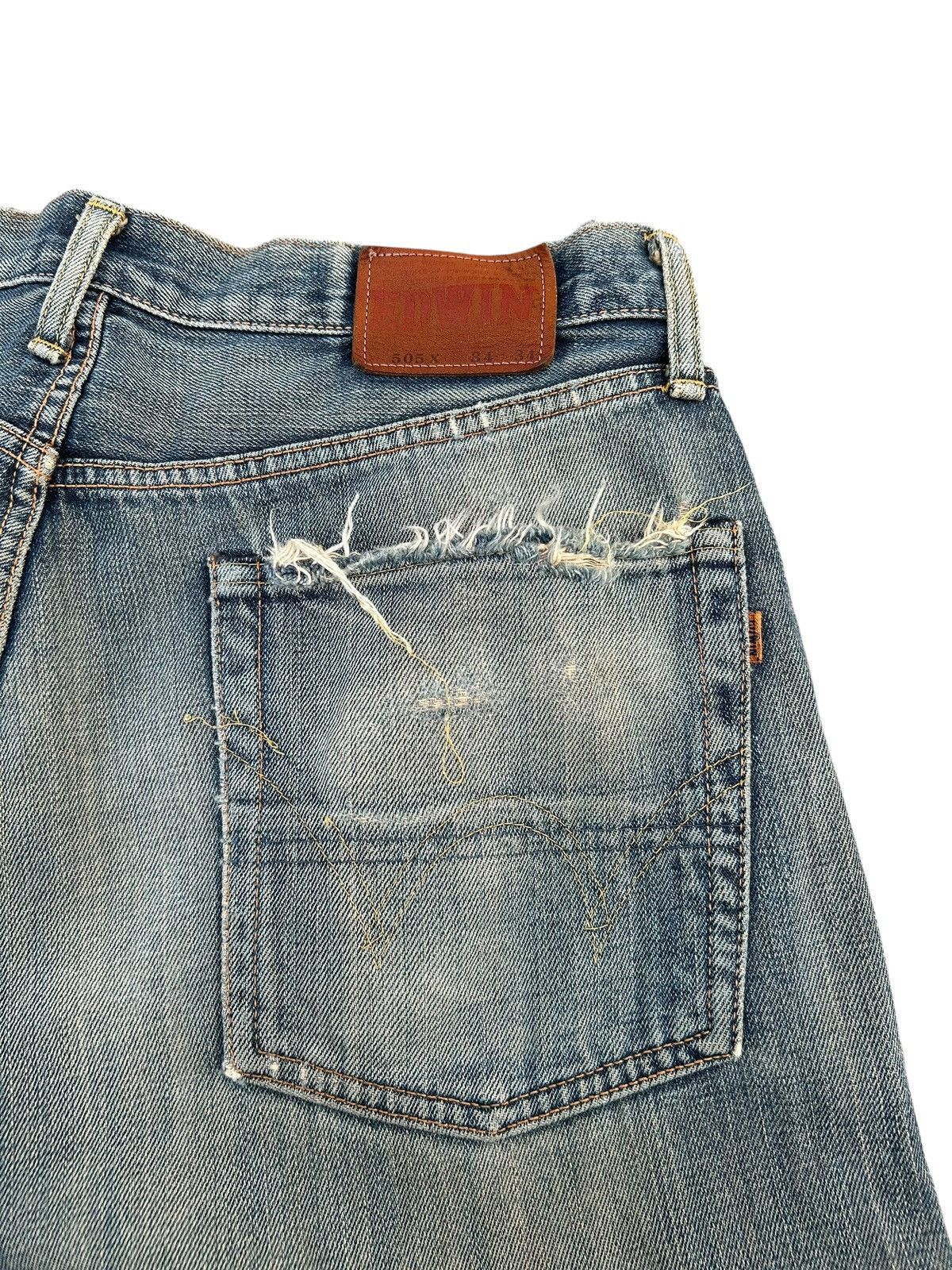 Kapital Vintage Edwin 505x Selvedge Distressed Denim Jeans Size US 34 / EU 50 - 14 Thumbnail