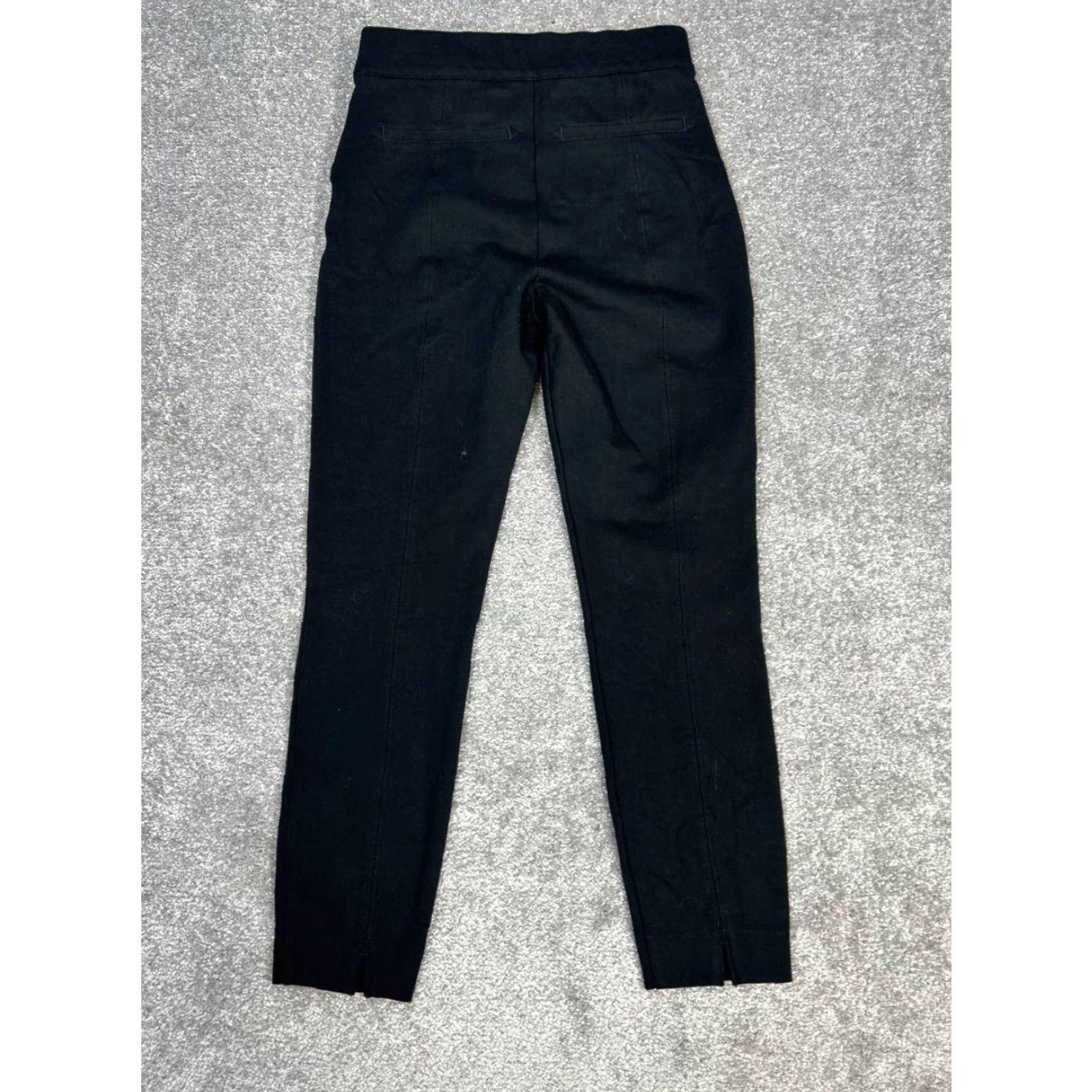 Spanx Spanx Black Ponte Legging Pants Womens Small Nylon Stretch High Rise Tapered Leg Slim Pockets Size 28" / US 6 / IT 42 - 2 Thumbnail