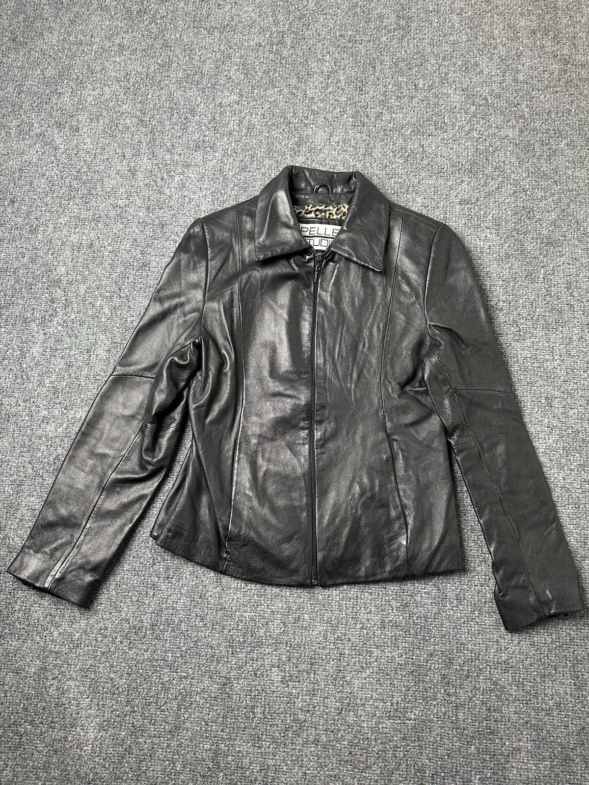 Wilsons Leather Womens Pelle Studio Wilsons Jacket Leopard Lined, Size S Size S / US 4 / IT 40 - 1 Thumbnail