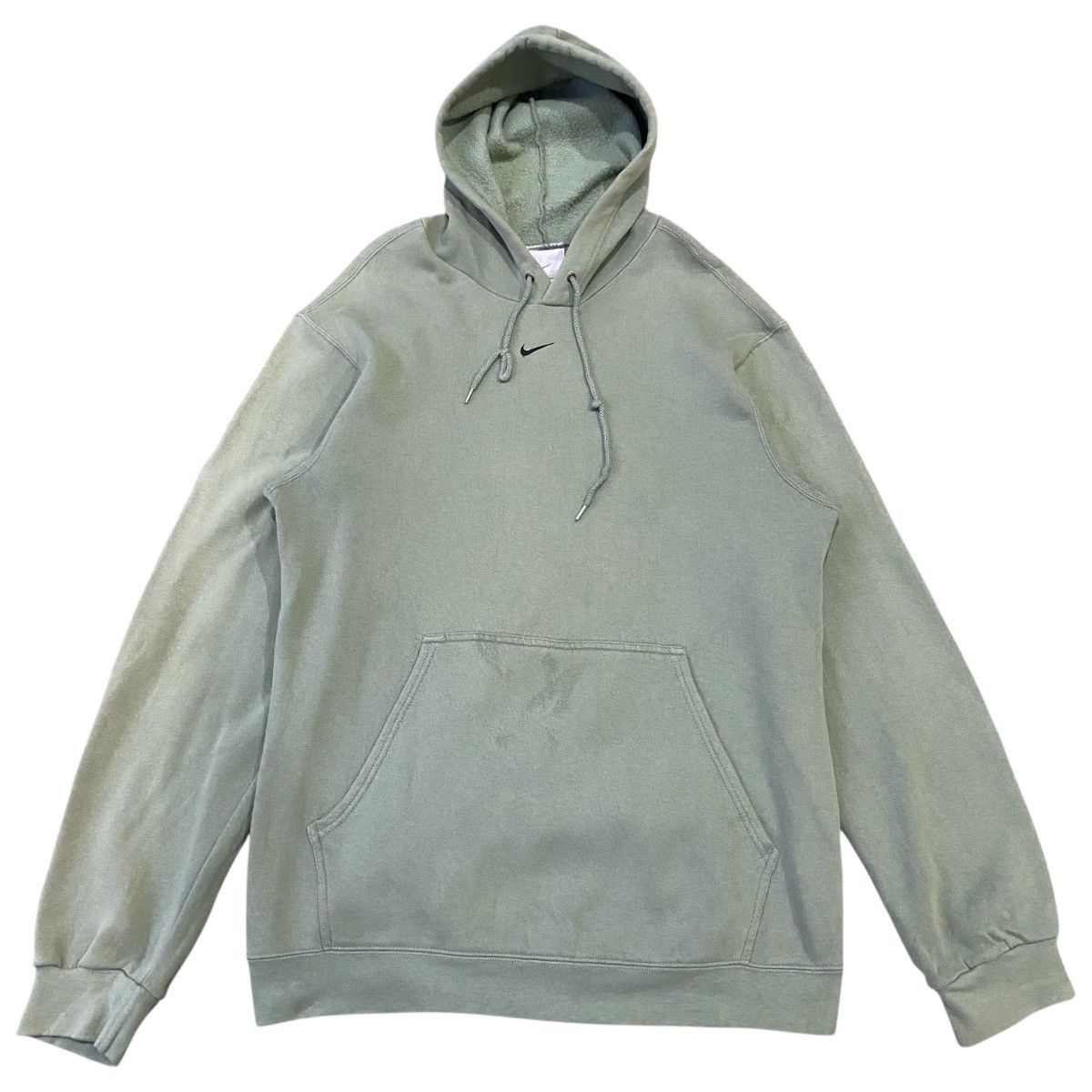 Nike VINTAGE Y2K Nike Mini Swoosh Hoodie M Sage Green Oversized Size US M / EU 48-50 / 2 - 1 Thumbnail