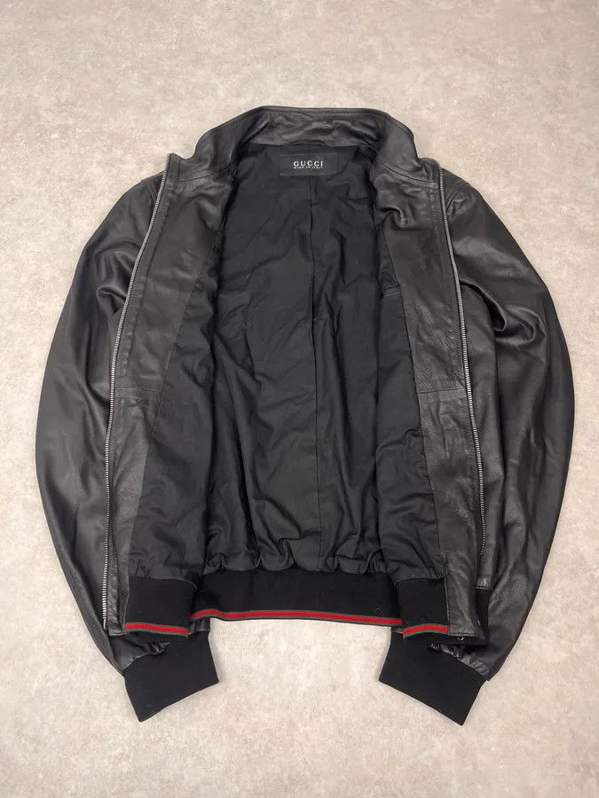 Gucci Gucci Black Leather Biker Jacket Size US M / EU 48-50 / 2 - 9 Thumbnail