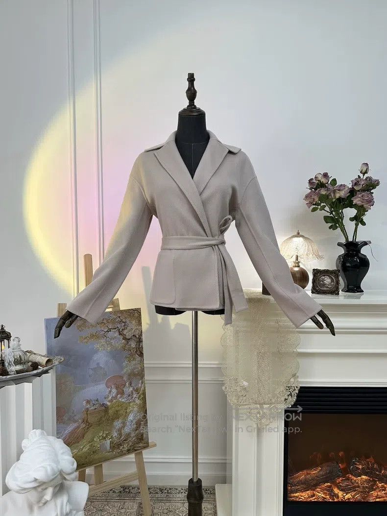 Hermes Hermes Double-Faced Cashmere Belted Coat, Light Pink Size S / US 4 / IT 40 - 1 Thumbnail