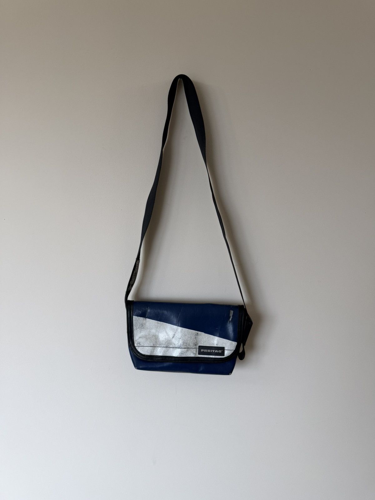 Freitag Freitag Recycled Crossbody Messenger Blue/White Bag Size ONE SIZE - 1 Thumbnail