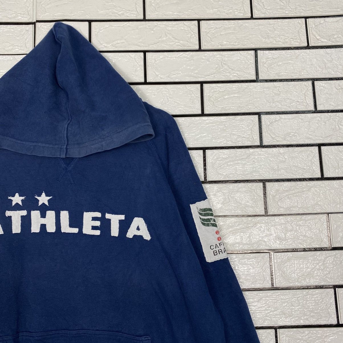 Japanese Brand 📌Vintage Hoodie Pull Over Athleta Big Logo Size US L / EU 52-54 / 3 - 7 Thumbnail