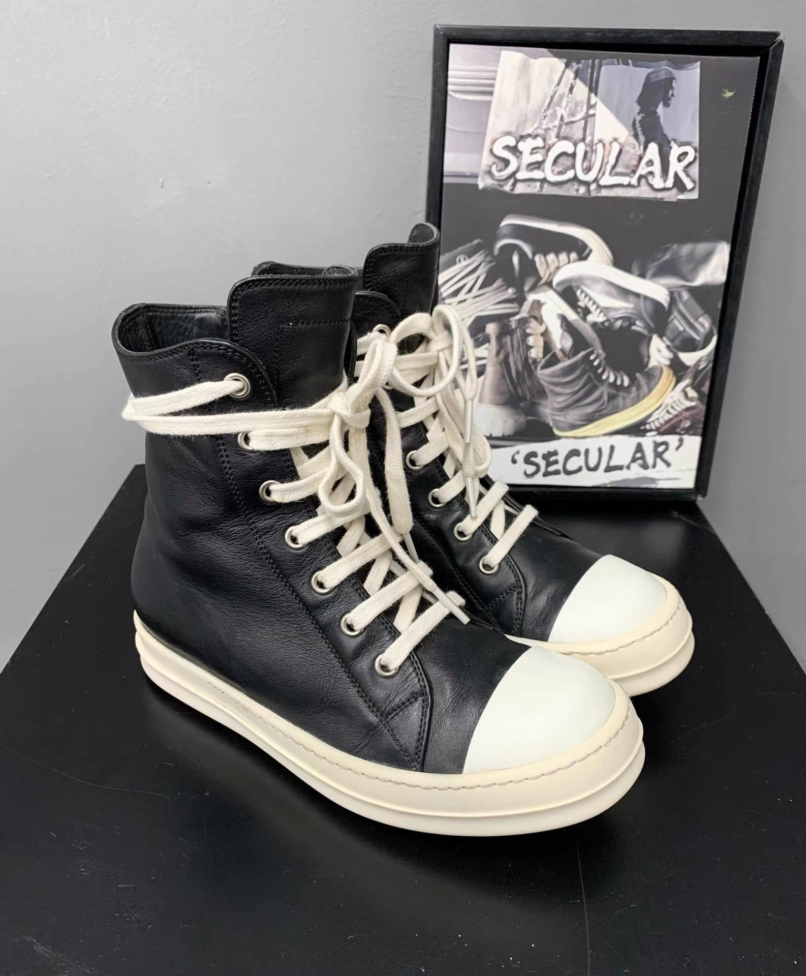 Rick Owens Rick Owens Mainline Leather High-Top Big Converse K34 Size US 6 / IT 36 - 2 Thumbnail