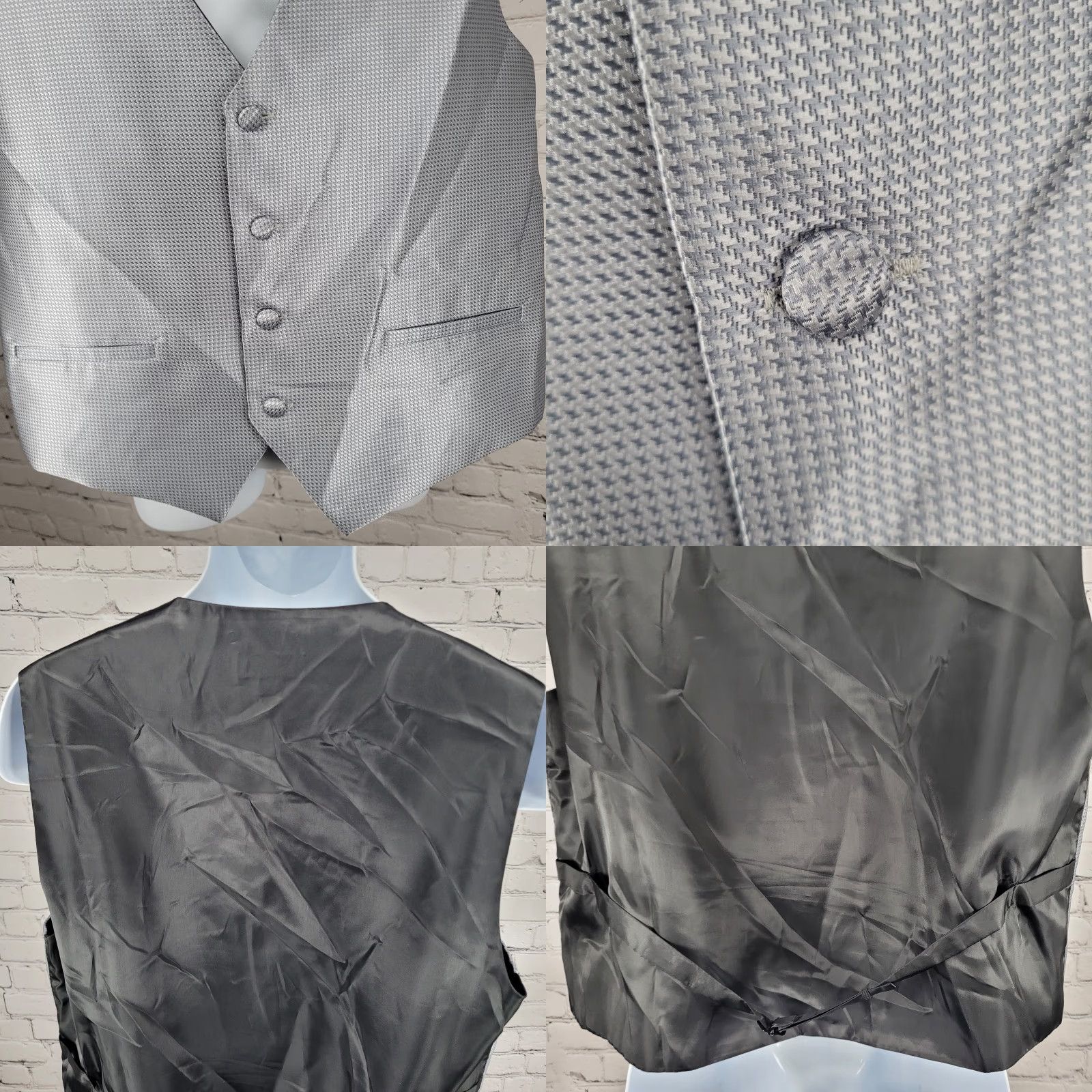 Calvin Klein Calvin Klein Grey Silver Buttoned Lined Suit Vest Waistcoat Medium M Size US M / EU 48-50 / 2 - 8 Thumbnail