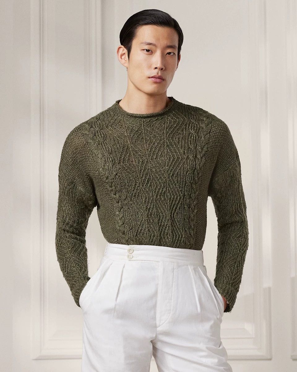 RRL Ralph Lauren RRL Purple Label Hand Knit Cashmere Sweater China Size US M / EU 48-50 / 2 - 4 Thumbnail