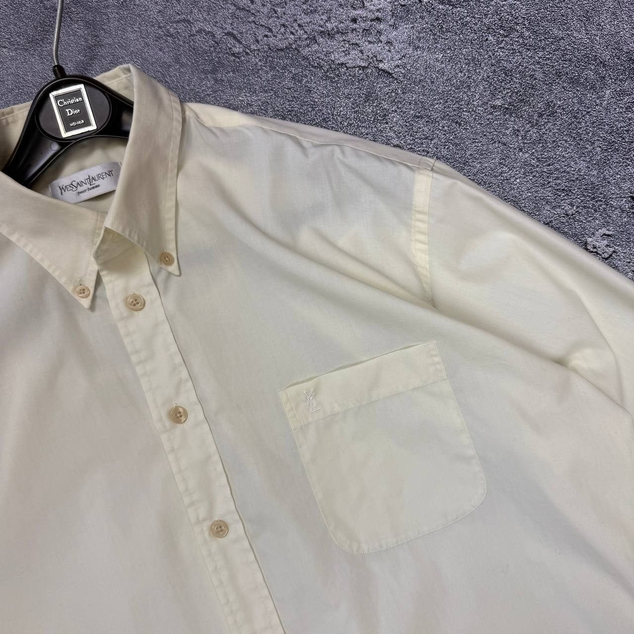 Saint Laurent Paris Corduroy YSL Shirt Yellow Velvet Size US XL / EU 56 / 4 - 3 Thumbnail