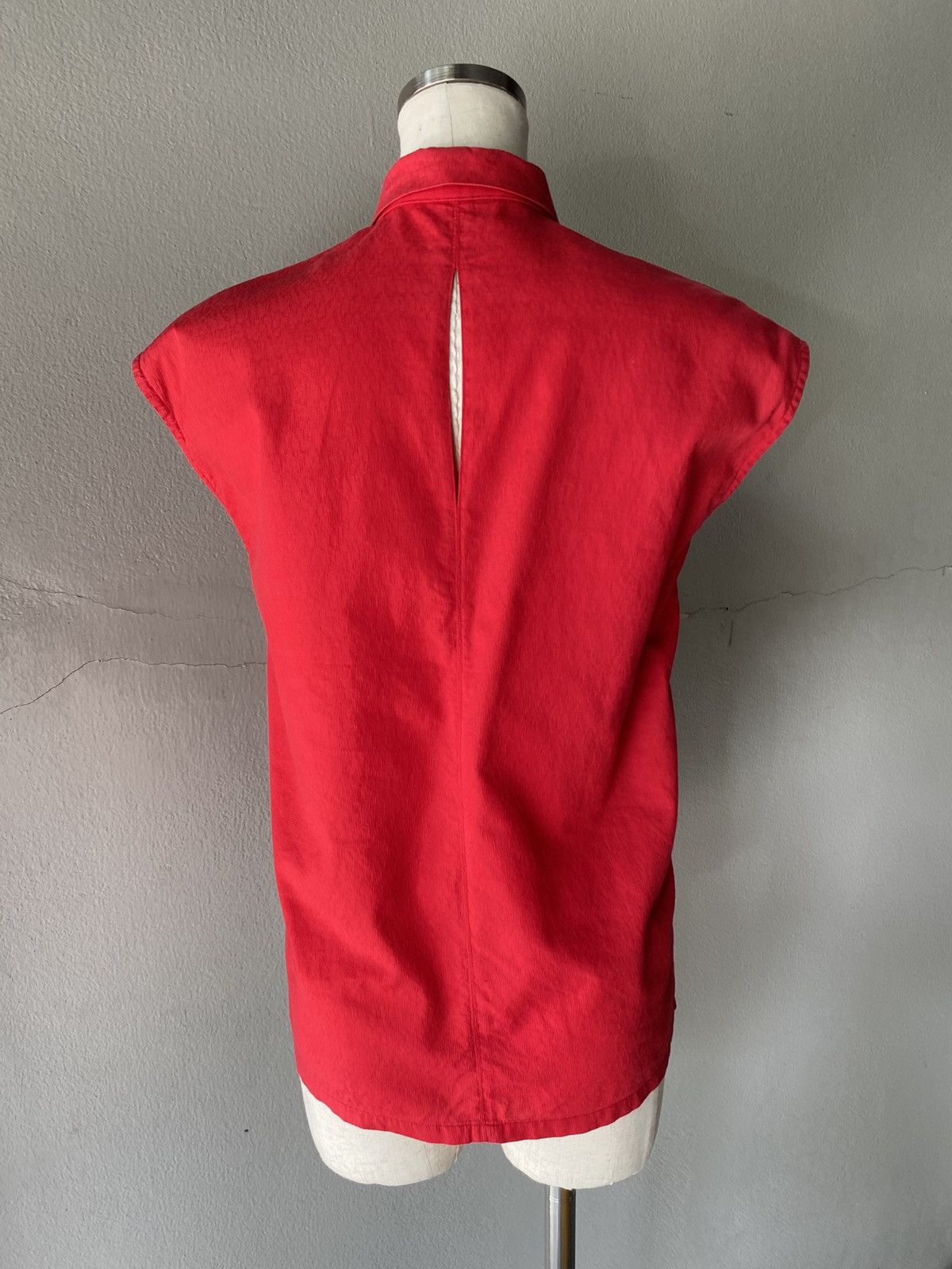Dior Christian Dior Red Sleeveless Shirt Size S / US 4 / IT 40 - 12 Thumbnail