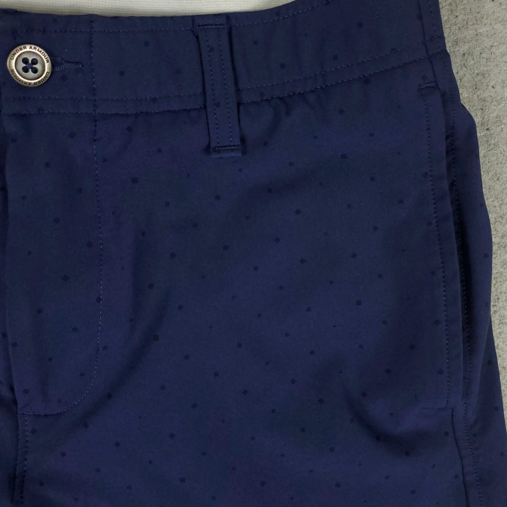 Under Armour Under Armour Shorts Mens 30 Blue Chino Flat Front Casual Golf Sport Solid Pattern Regular Waist 30 Inseam N/A Size US 30 / EU 46 - 3 Thumbnail