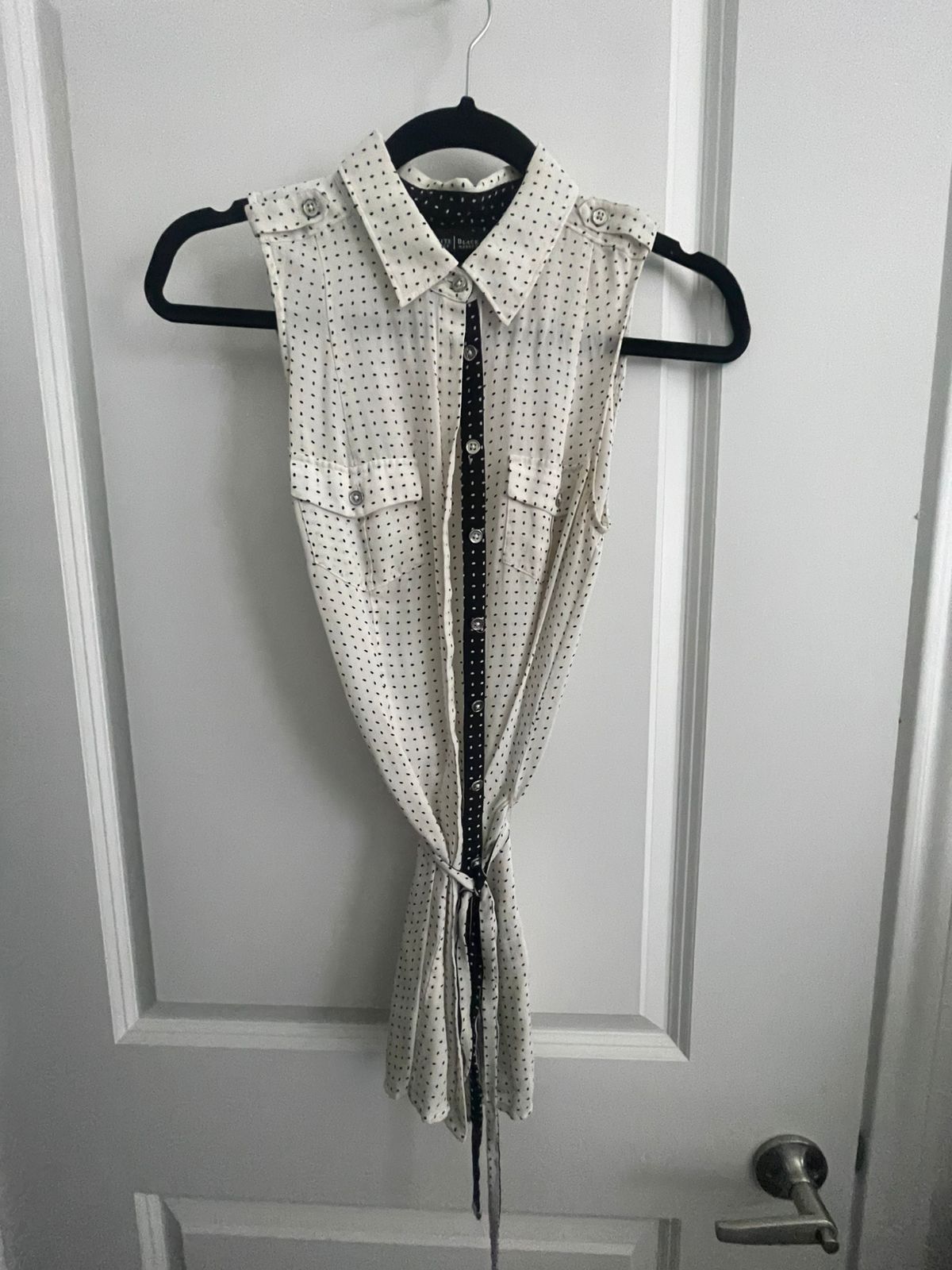 White House Black Market White House Black Marker SIlk Polka Dot Dress Size M / US 6-8 / IT 42-44 - 1 Thumbnail