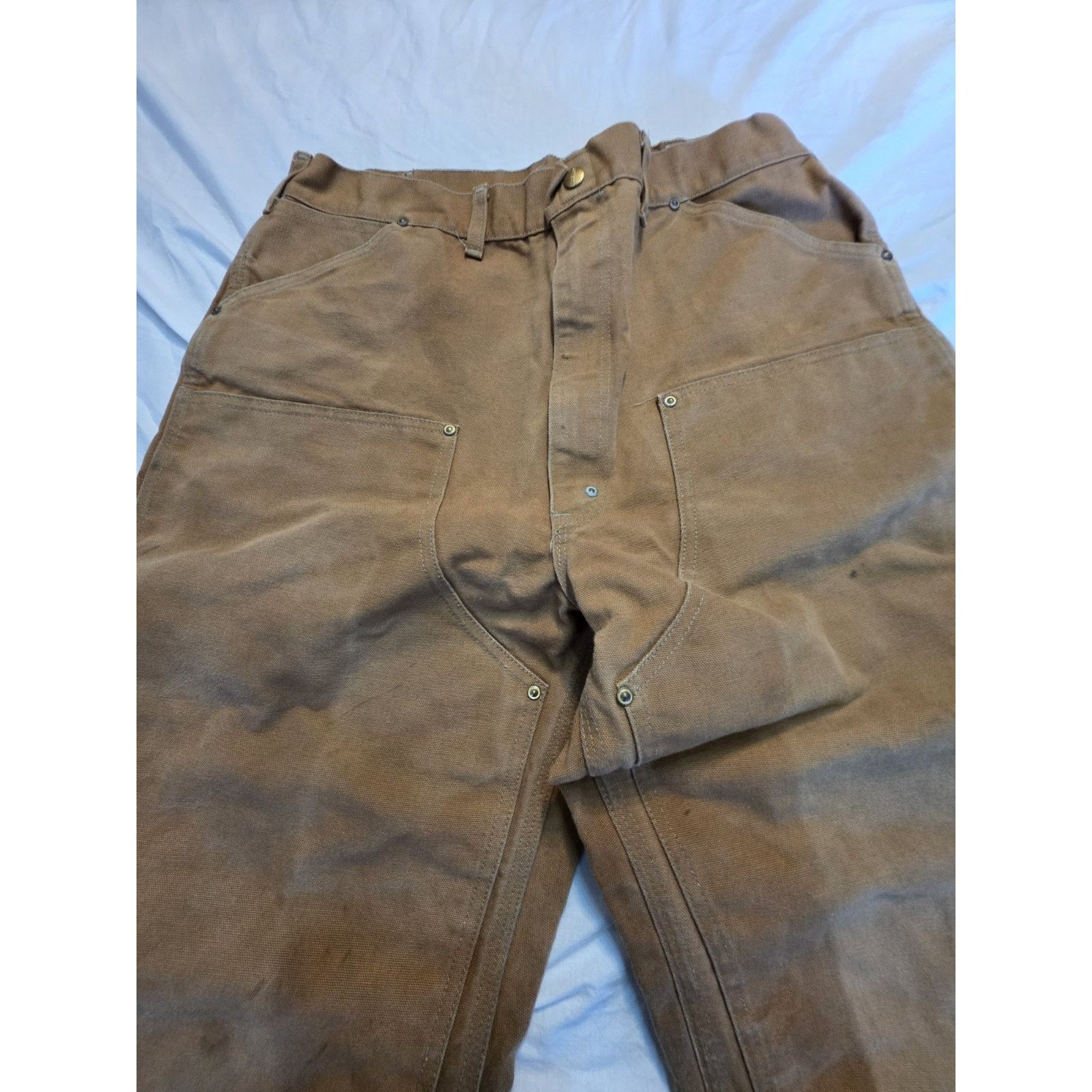 Carhartt Carhartt Double Knees Men's Size 38x28 Tan Faded Pants Size US 38 / EU 54 - 5 Thumbnail