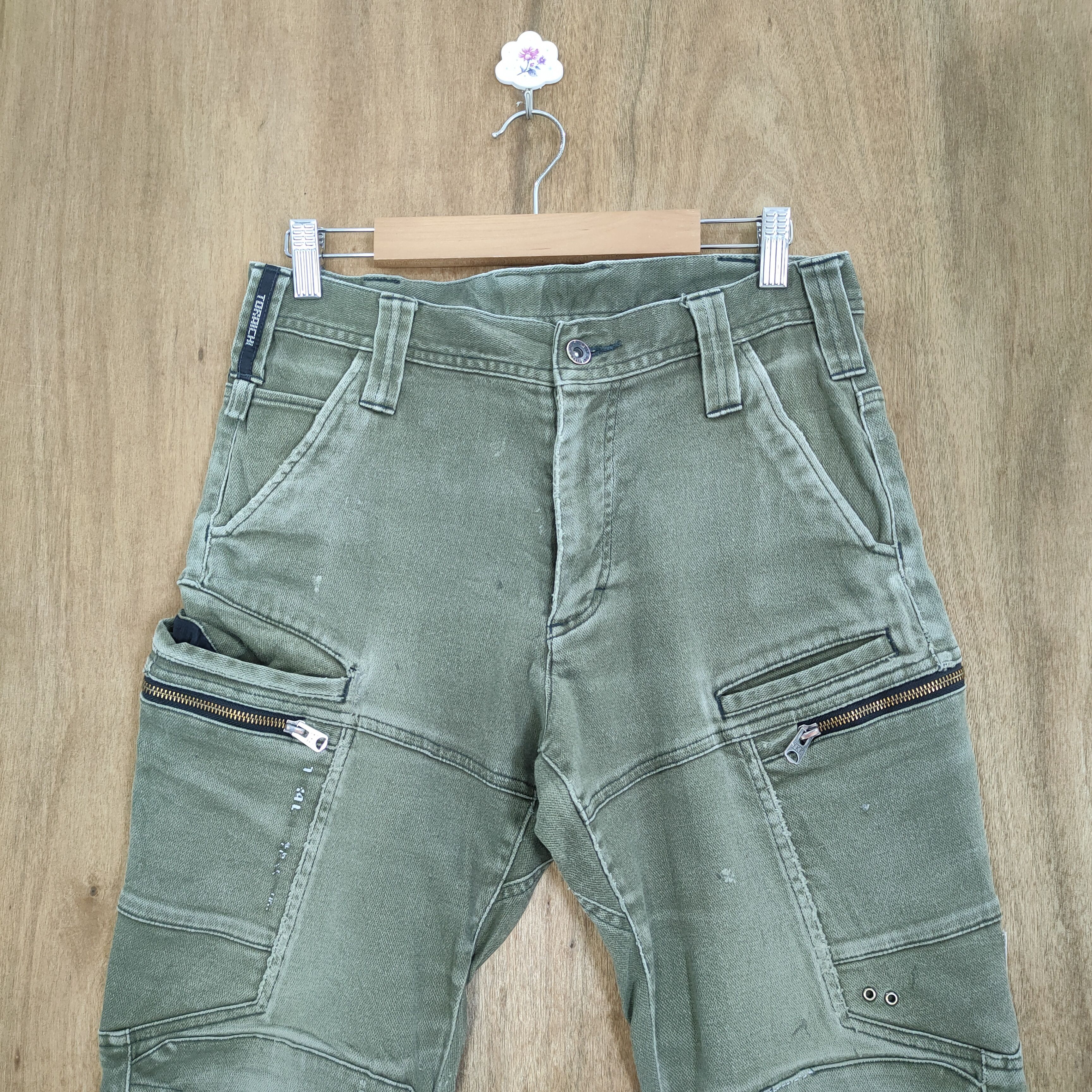 Japanese Brand VINTAGE JAPANESE FADED DOUBLE KNEE CARGO PANTS Size US 30 / EU 46 - 2 Thumbnail